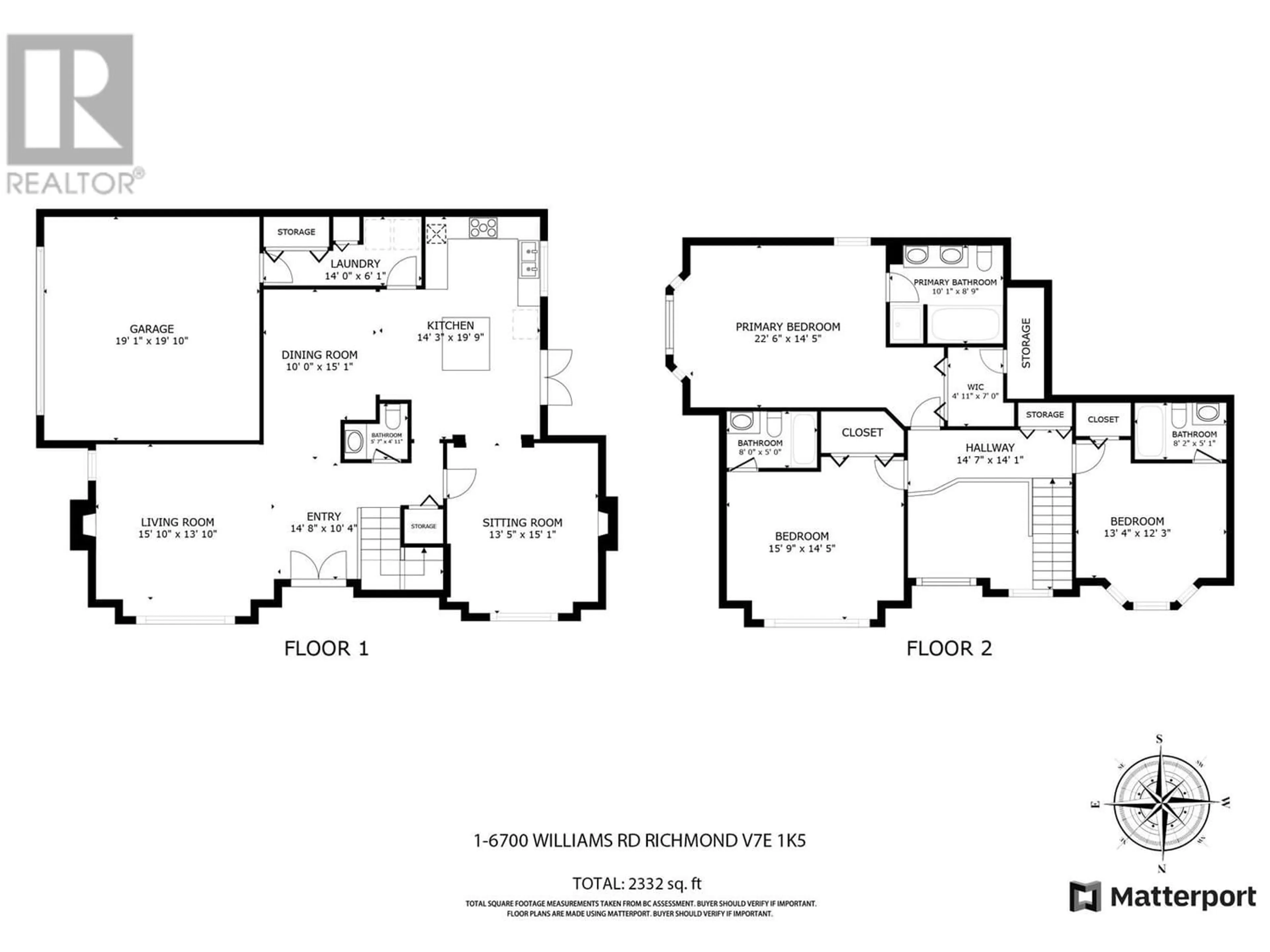 Floor plan for 1 6700 WILLIAMS ROAD, Richmond British Columbia V7E1K5