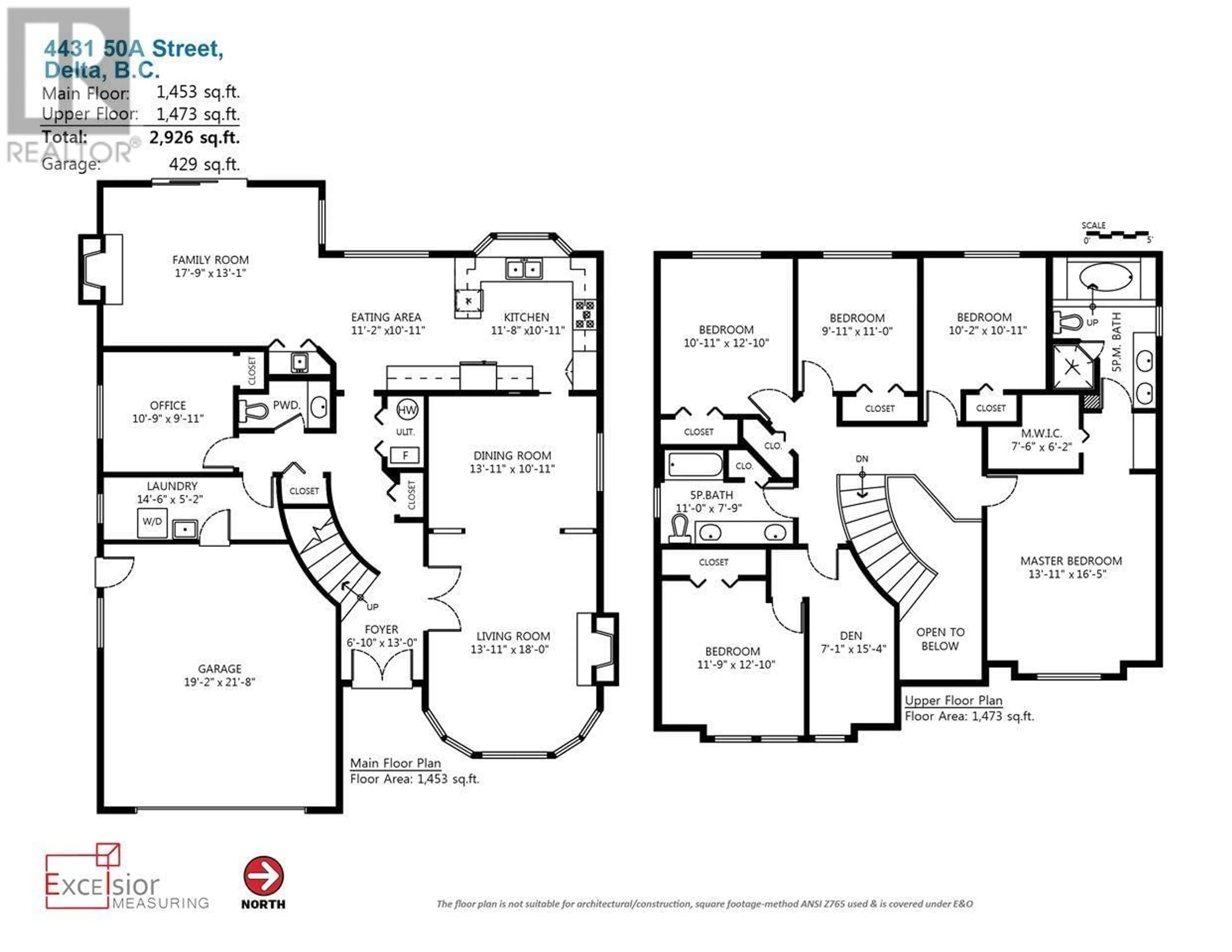 Floor plan for 4431 50A STREET, Delta British Columbia V4K4M2