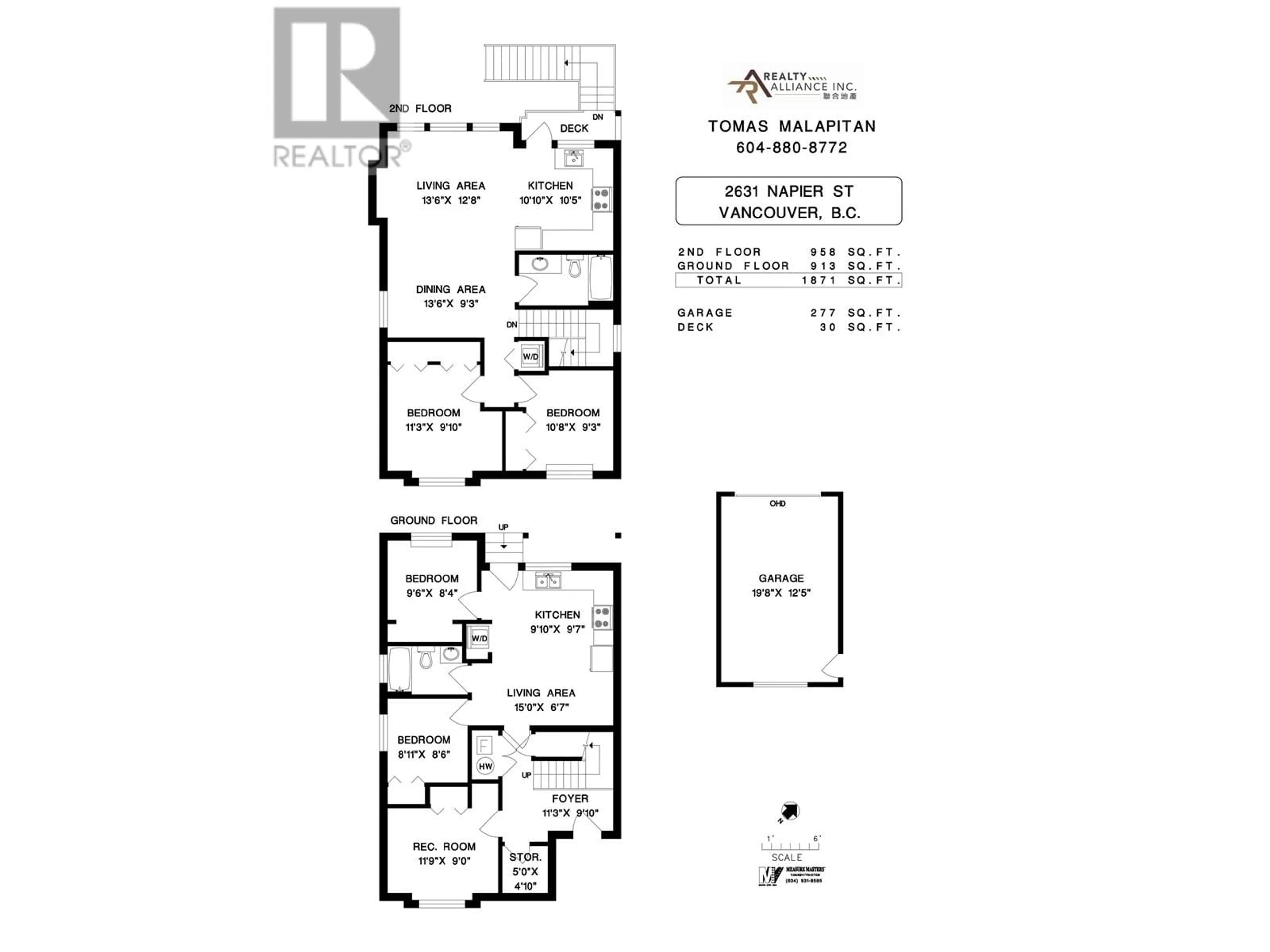 Floor plan for 2631 NAPIER STREET, Vancouver British Columbia V5K2W7