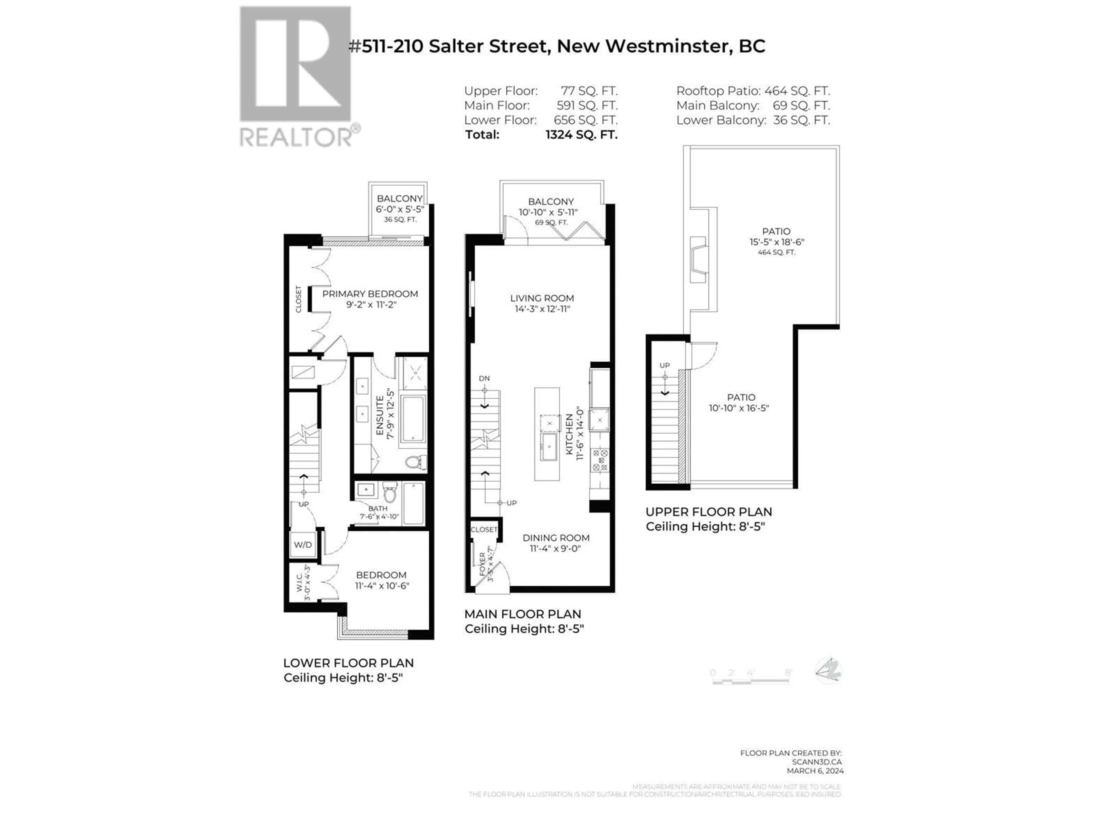 Floor plan for TH511 210 SALTER STREET, New Westminster British Columbia V3M0J9