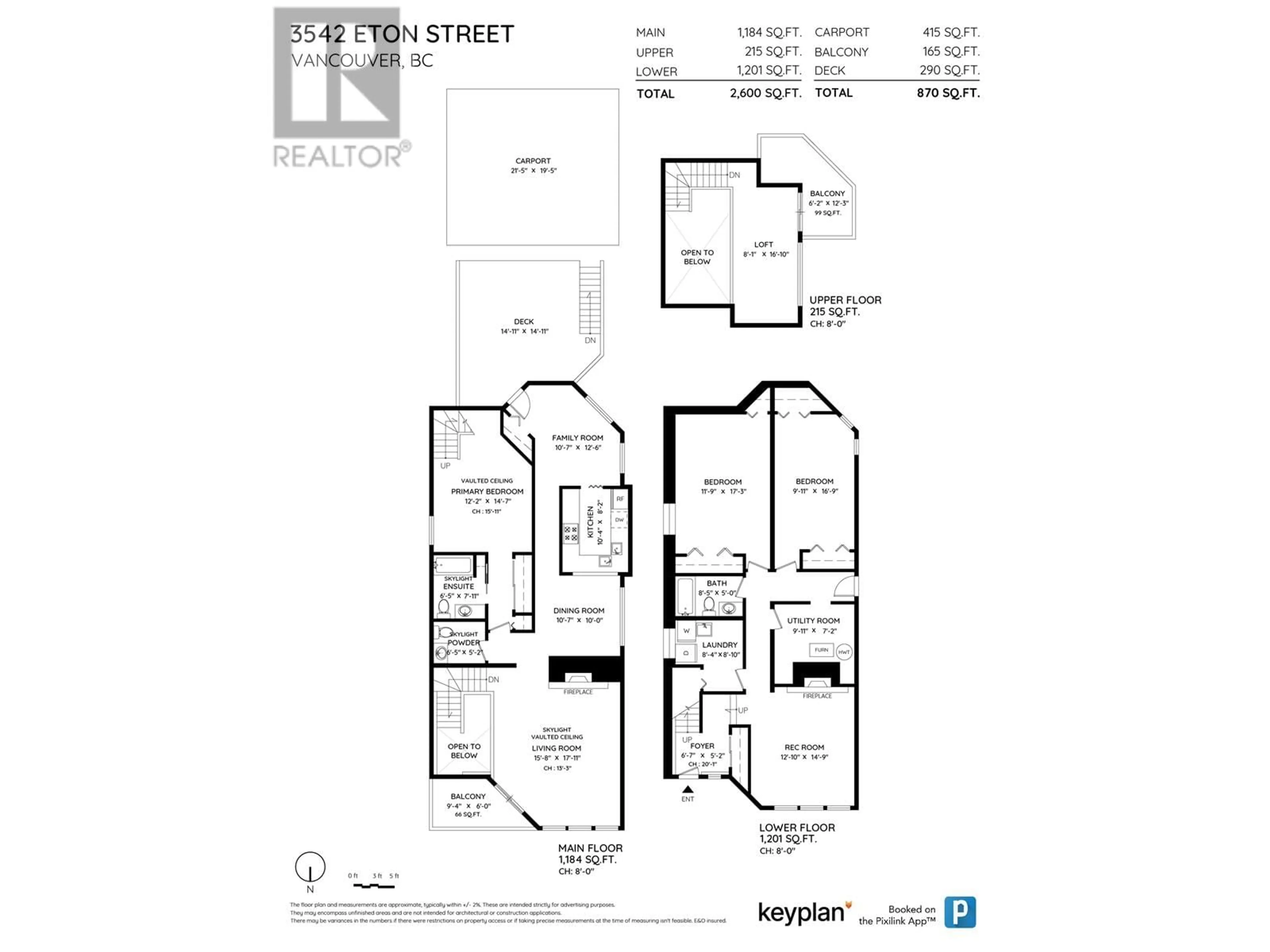 Floor plan for 3542 ETON STREET, Vancouver British Columbia V5K1K7