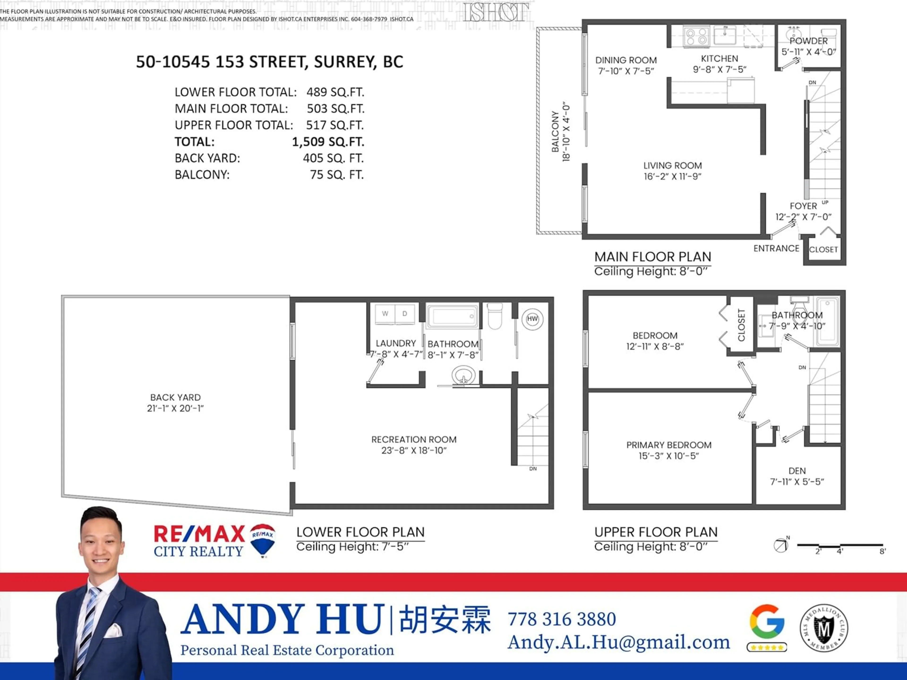 Floor plan for 50 10545 153 STREET, Surrey British Columbia V3R4H7