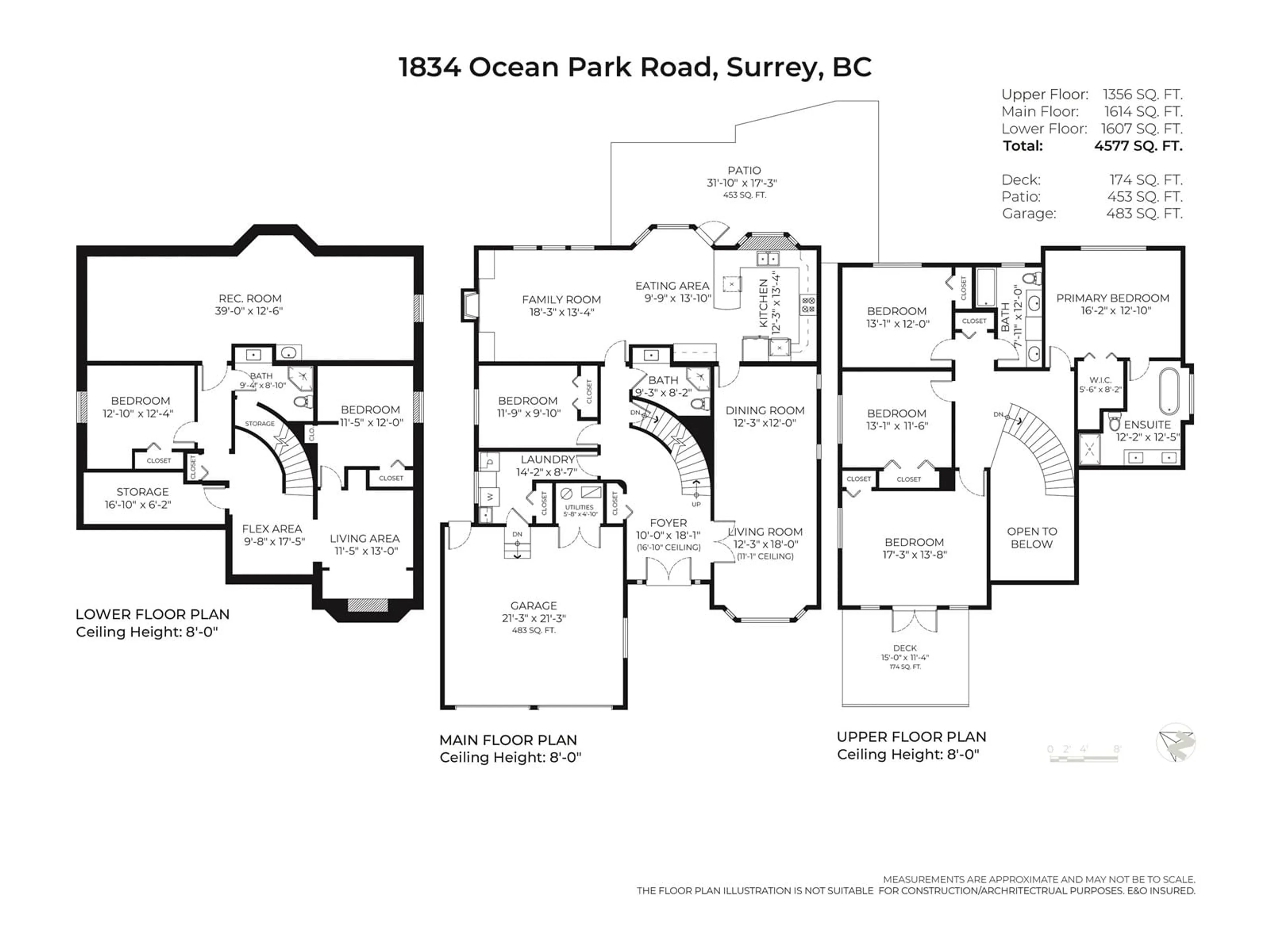 Floor plan for 1834 OCEAN PARK ROAD, Surrey British Columbia V4A3M3