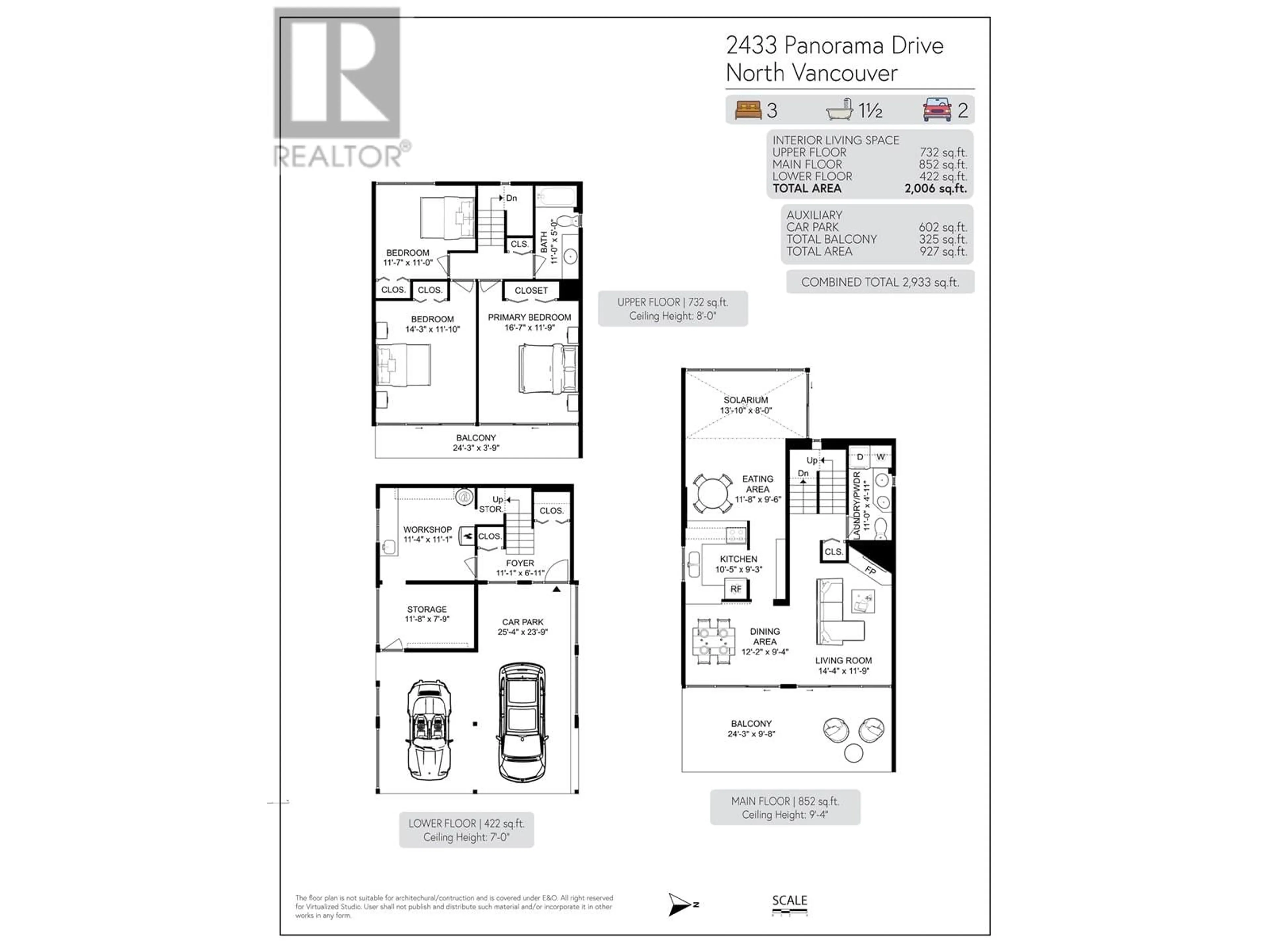 Floor plan for 2433 PANORAMA DRIVE, North Vancouver British Columbia V7G1V4