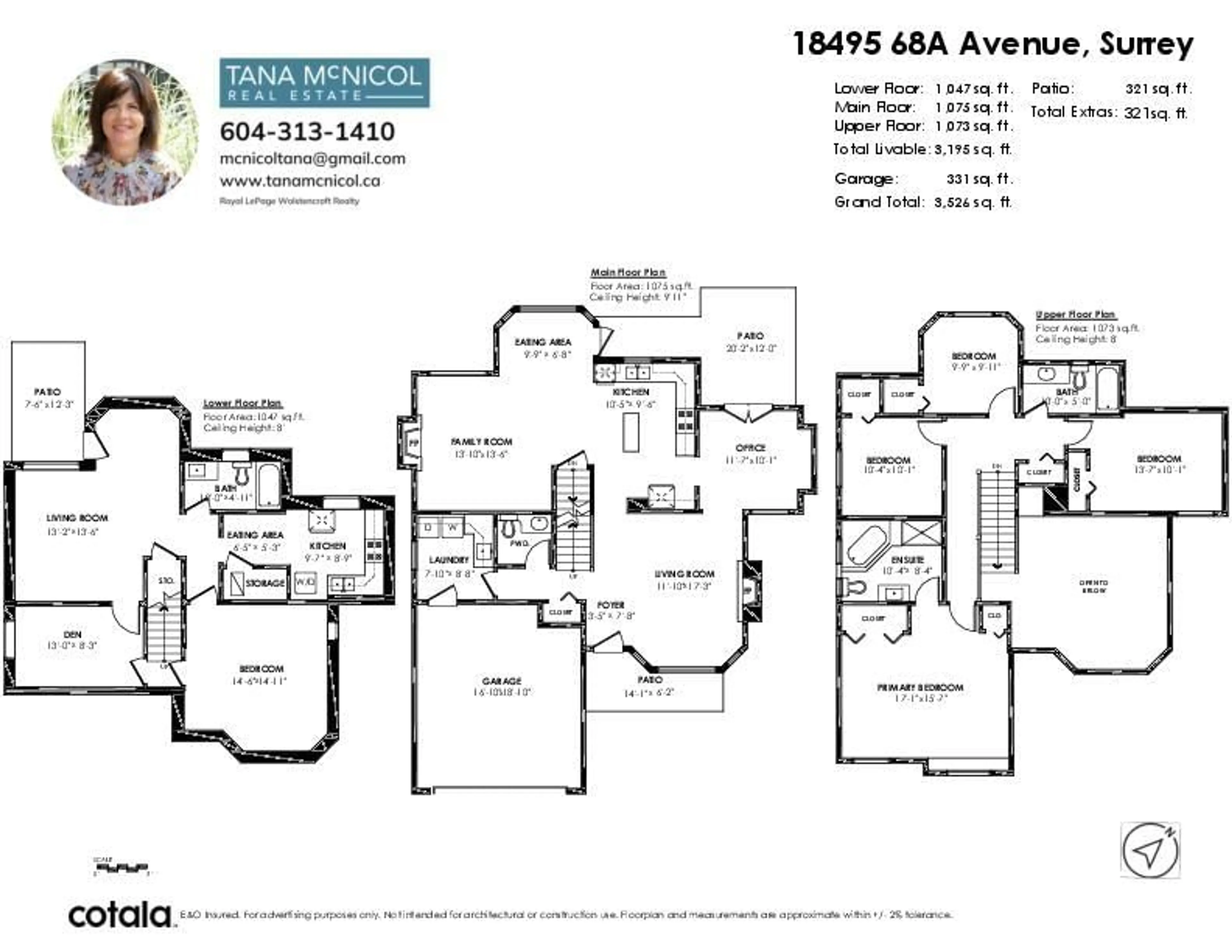 Floor plan for 18495 68A AVENUE, Surrey British Columbia V3S9H9