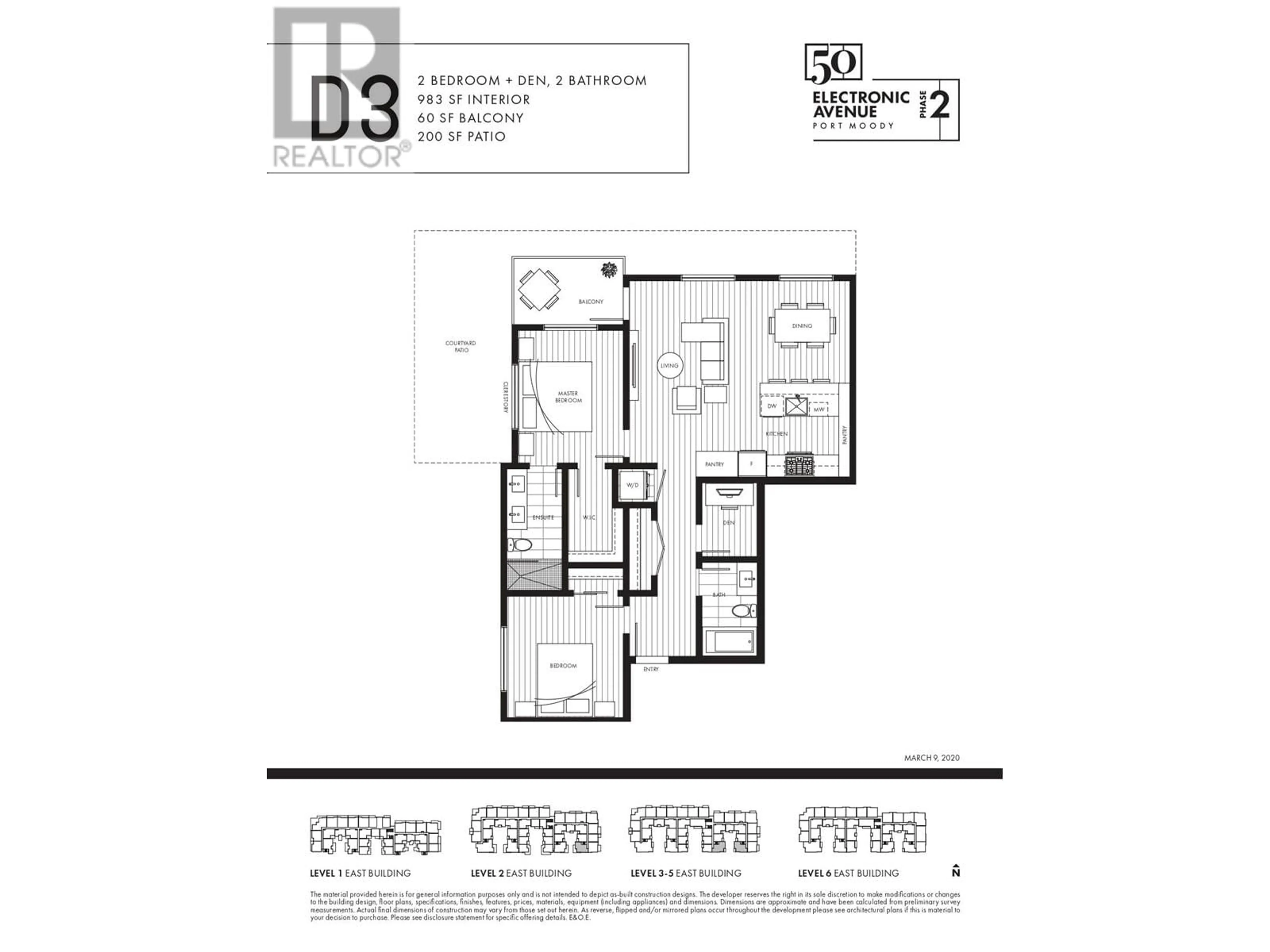 Floor plan for 303 3131 MURRAY STREET, Port Moody British Columbia V3H0L9