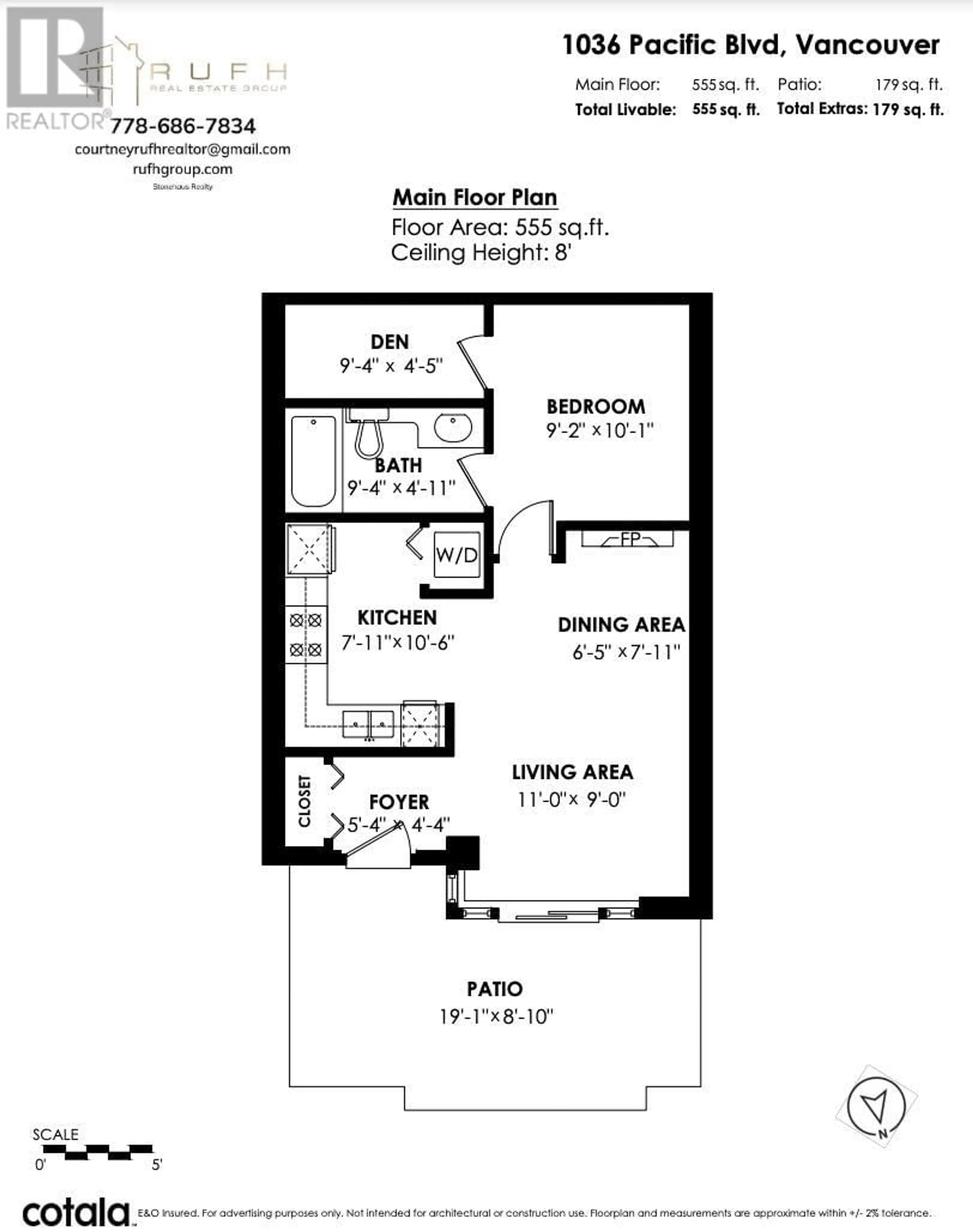 Floor plan for 1036 PACIFIC BOULEVARD, Vancouver British Columbia V6Z3A1