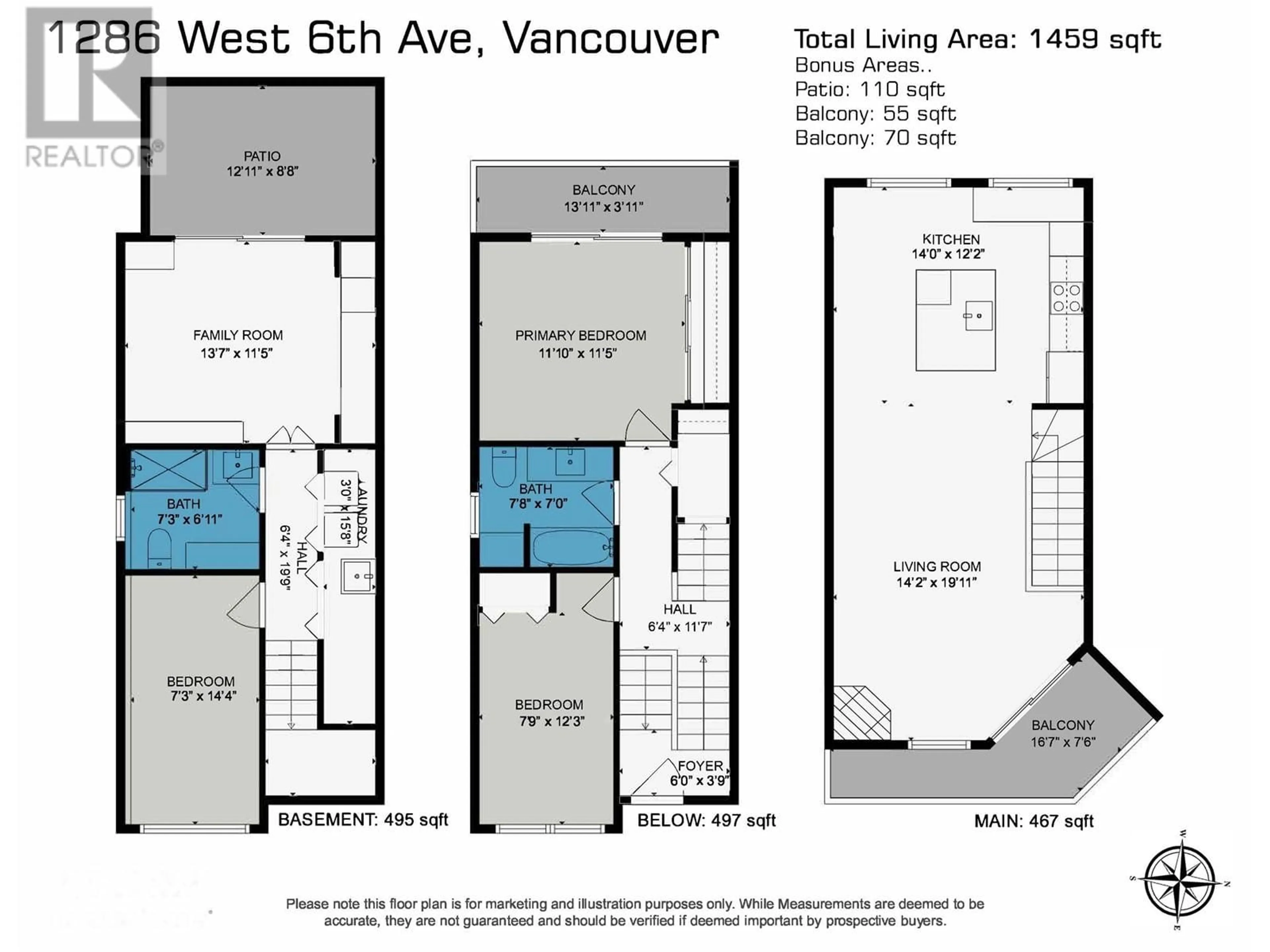 Floor plan for 1286 W 6TH AVENUE, Vancouver British Columbia V6H1A5