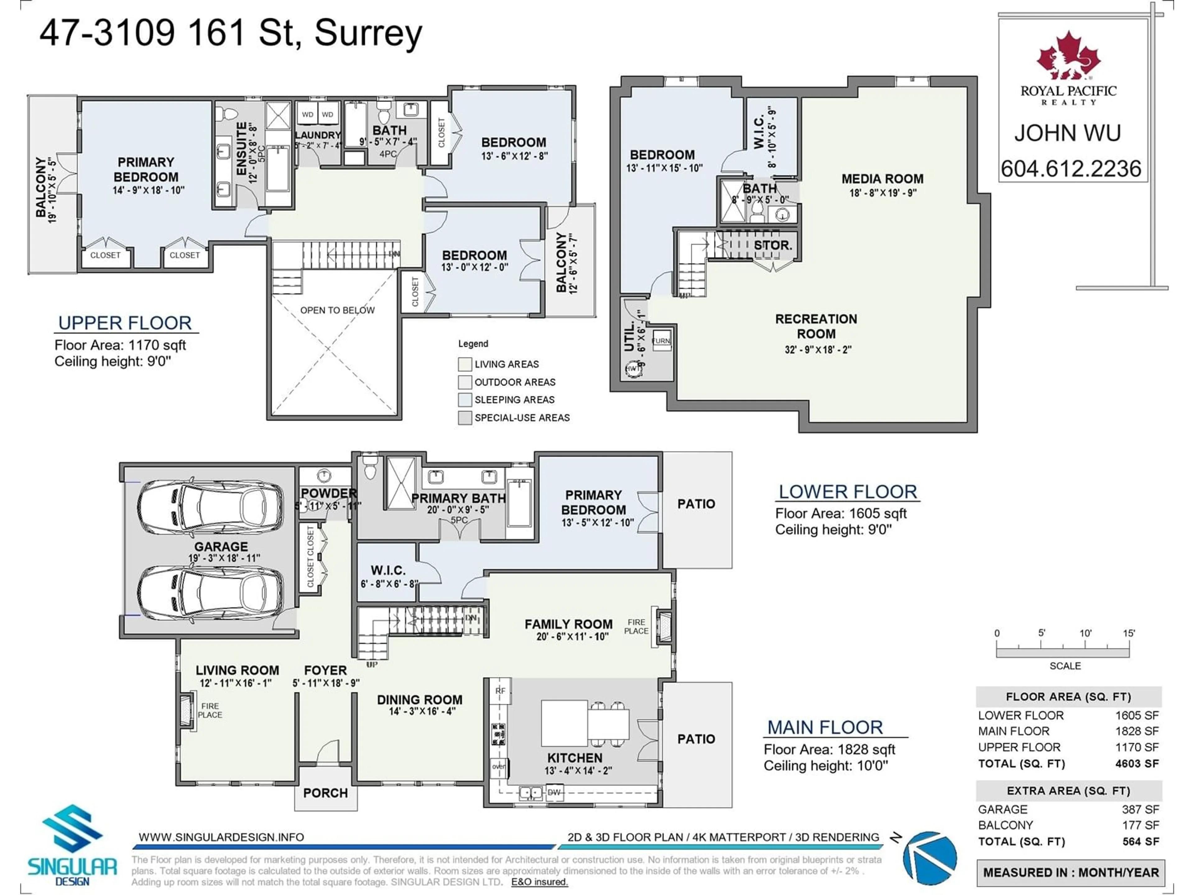 Floor plan for 47 3109 161 STREET, Surrey British Columbia V3Z2K4