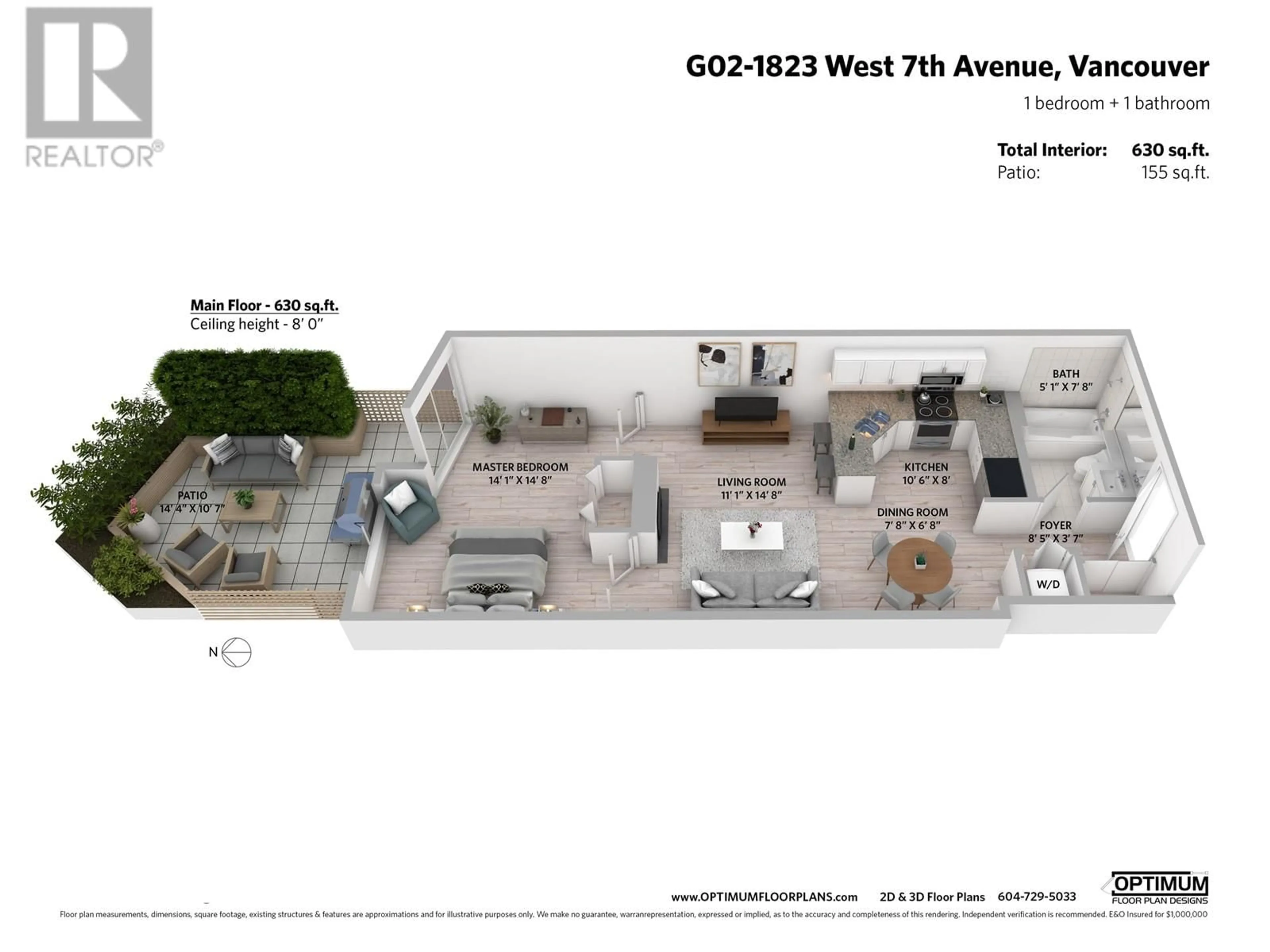 Floor plan for G02 1823 W 7TH AVENUE, Vancouver British Columbia V6J5K5