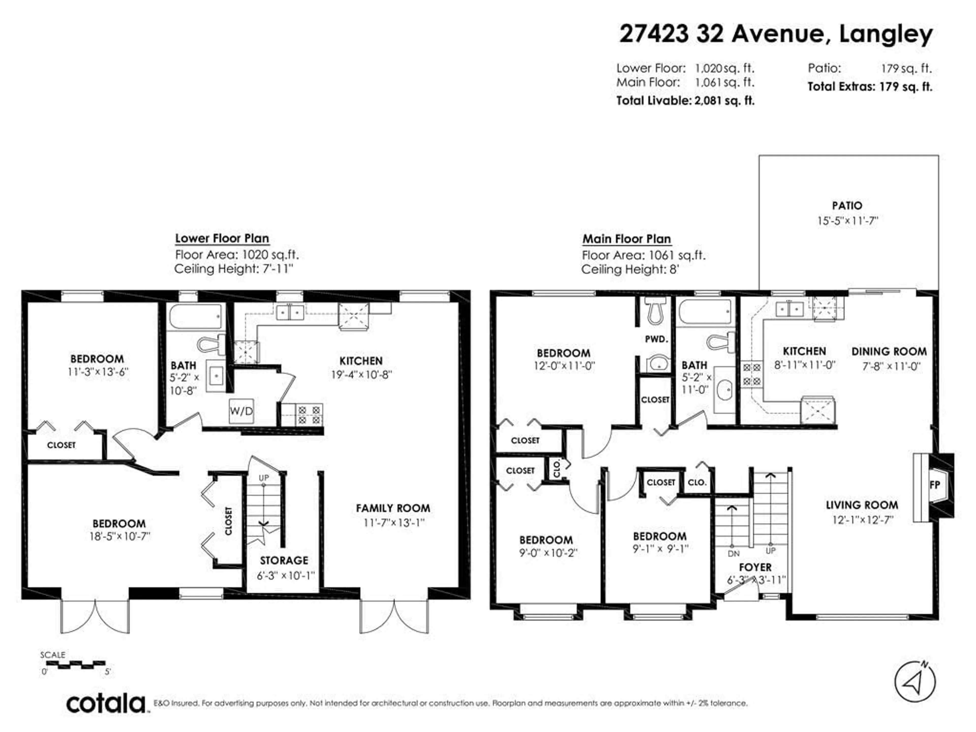 Floor plan for 27423 32ND AVENUE, Langley British Columbia V4W3J3
