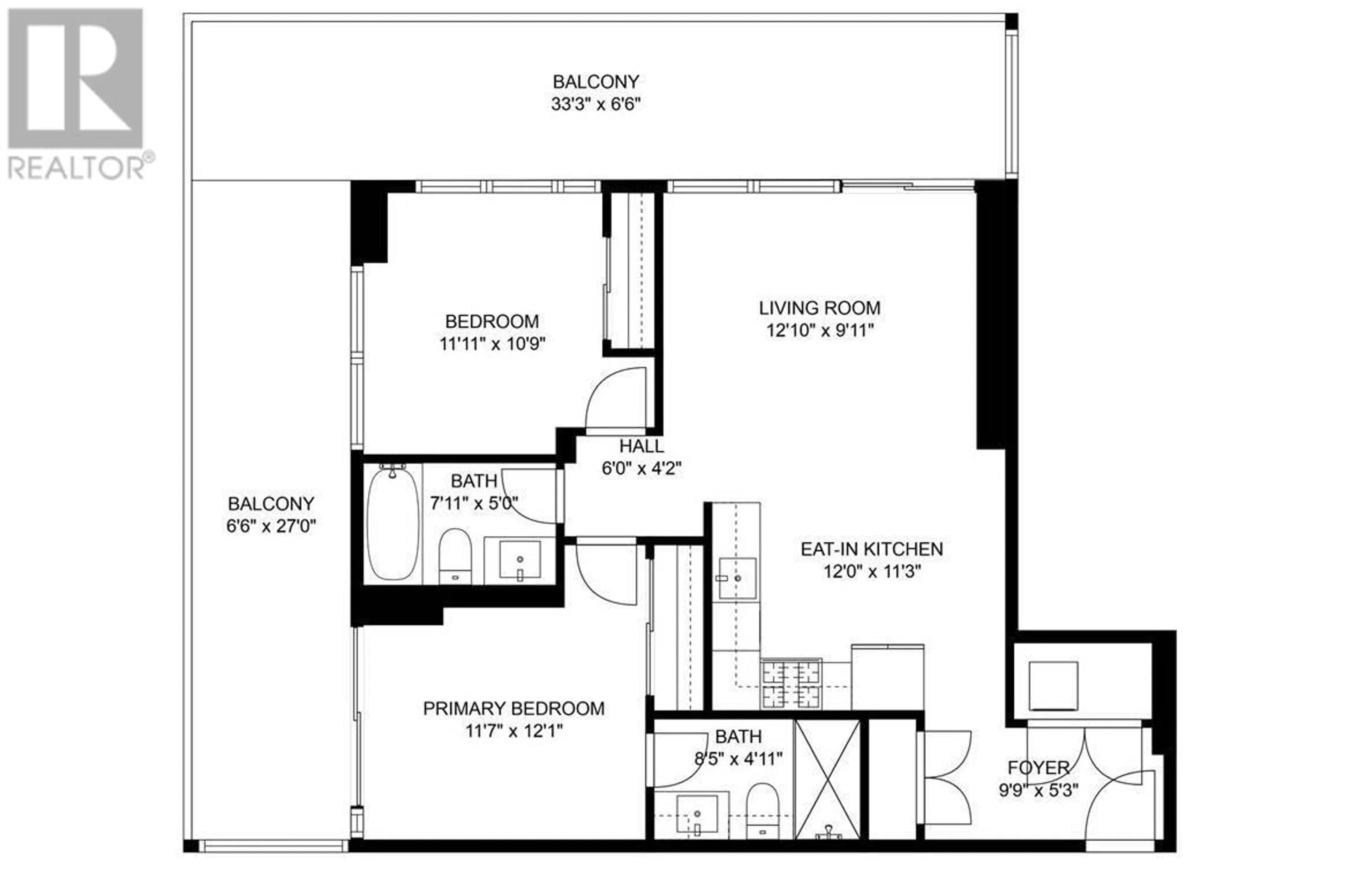 Floor plan for 2404 525 FOSTER AVENUE, Coquitlam British Columbia V3J0H6
