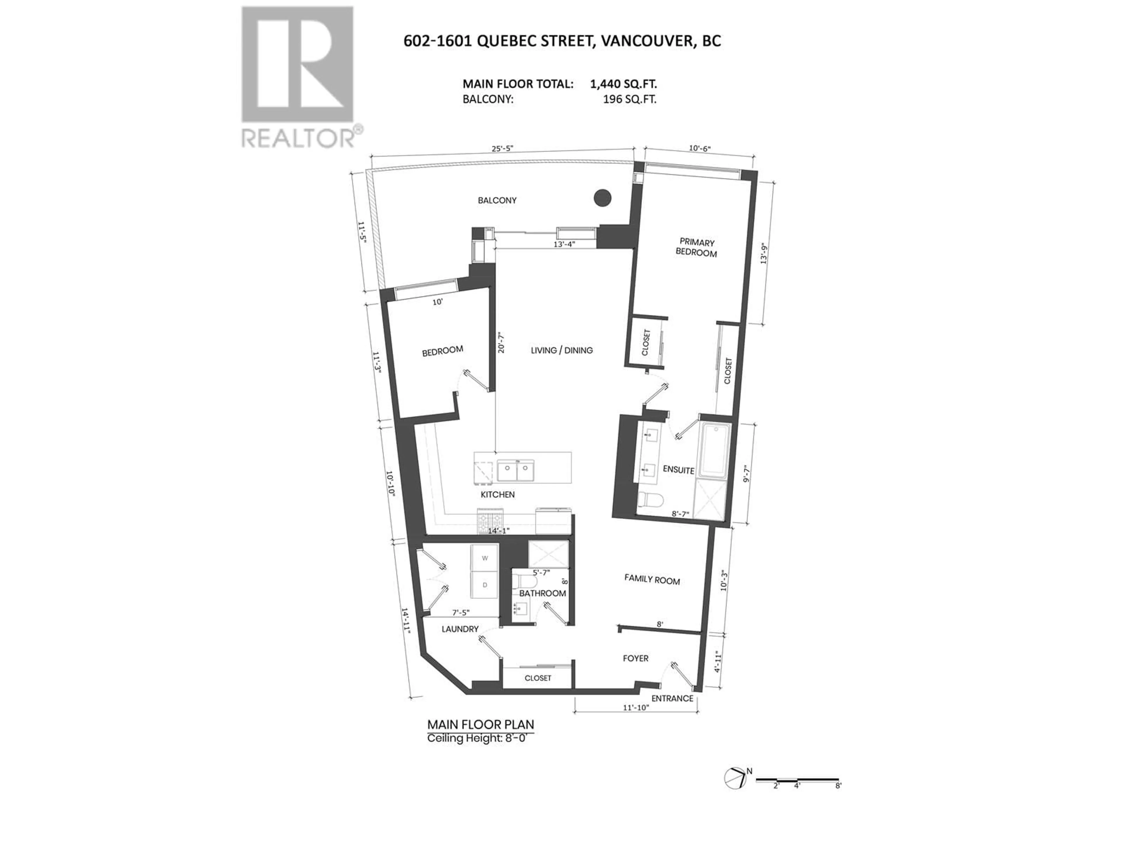 Floor plan for 602 1601 QUEBEC STREET, Vancouver British Columbia V6A0J9