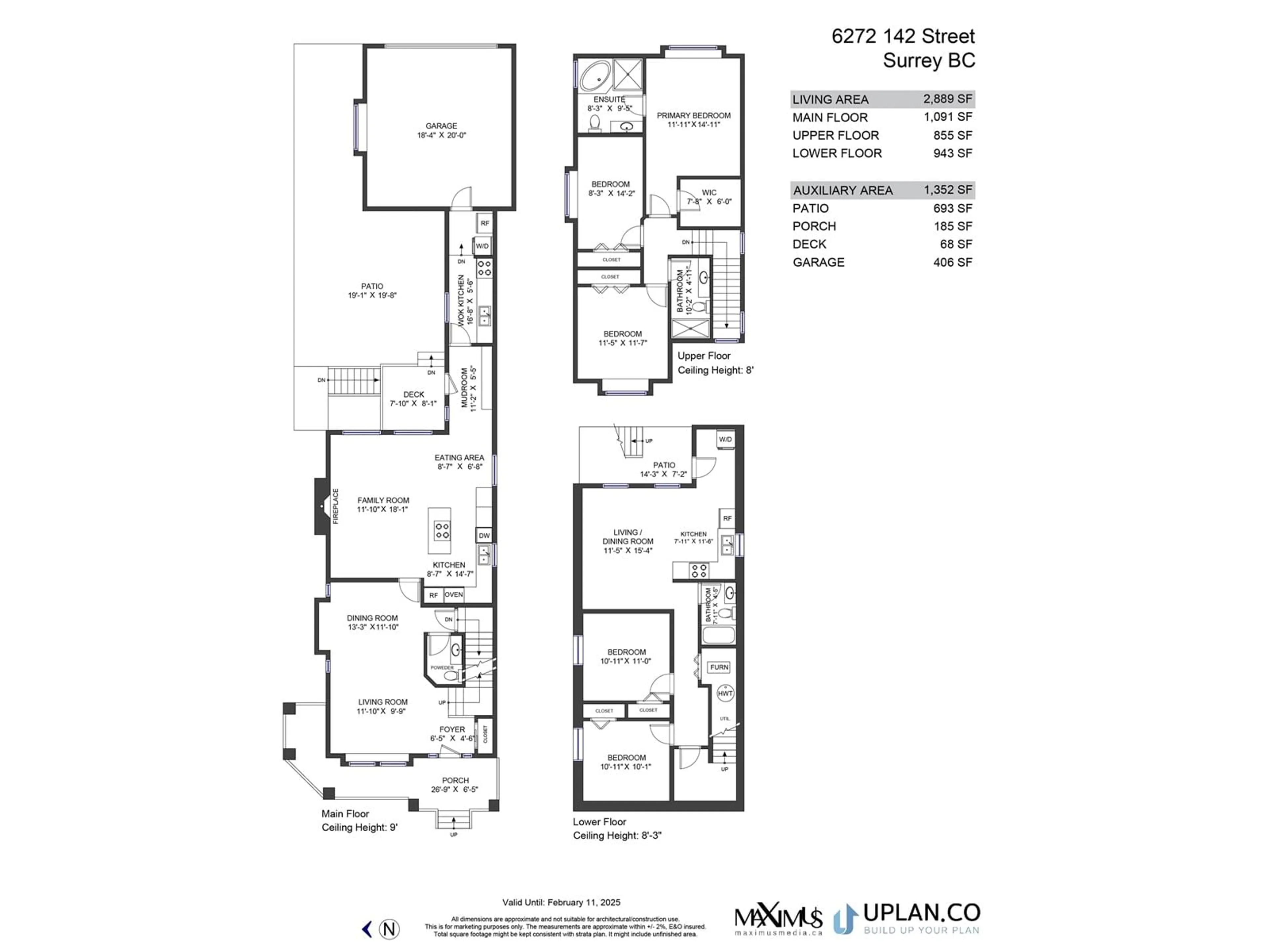 Floor plan for 6272 142 STREET, Surrey British Columbia V3X0B6