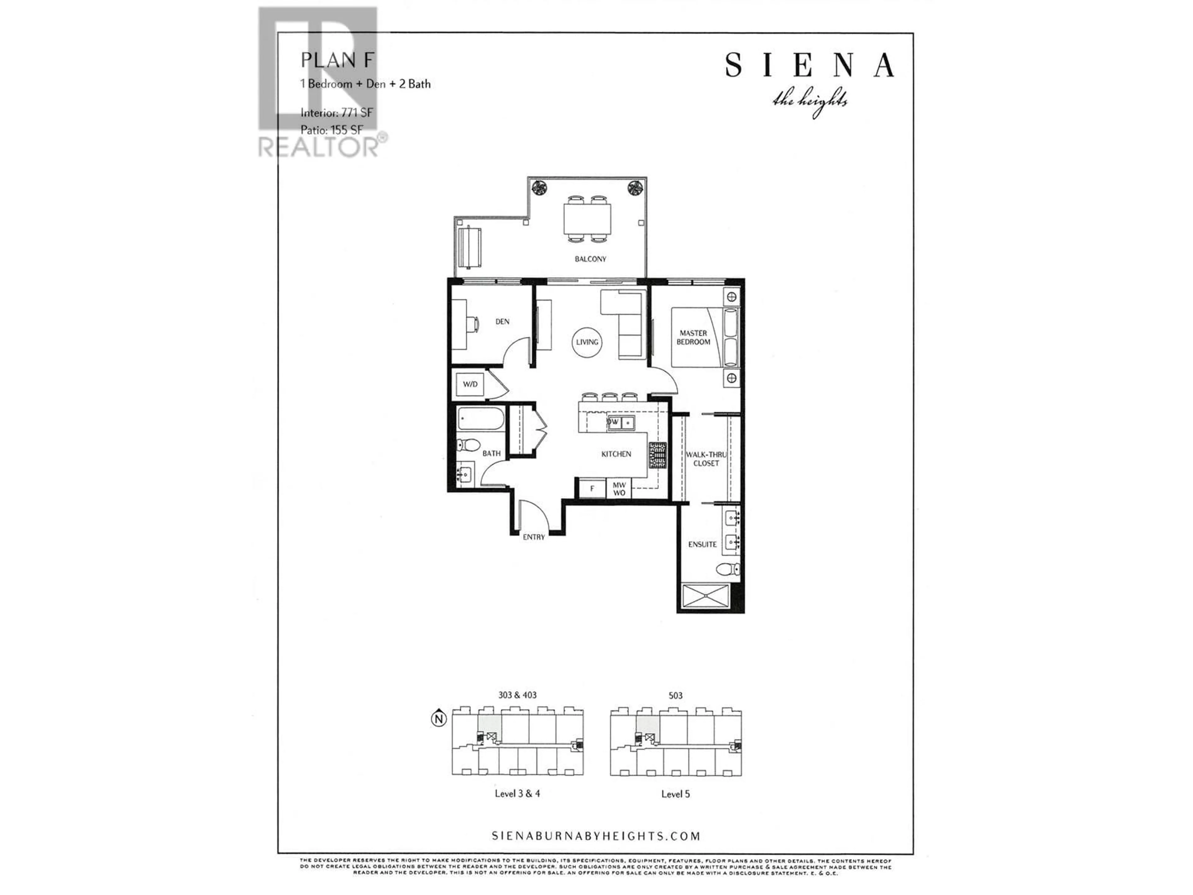 Floor plan for 303 - 4437 HASTINGS STREET, Burnaby British Columbia V5C2K1
