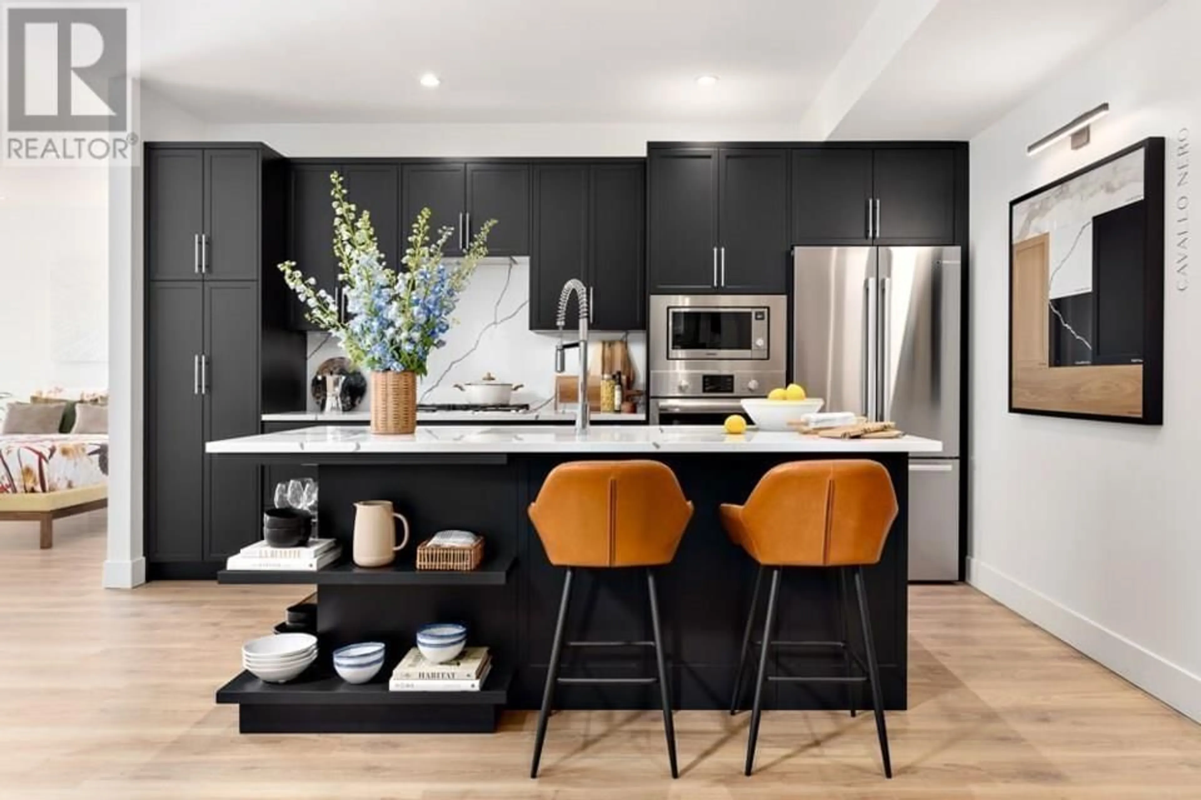 Contemporary kitchen, ceramic/tile floor for 303 - 4437 HASTINGS STREET, Burnaby British Columbia V5C2K1
