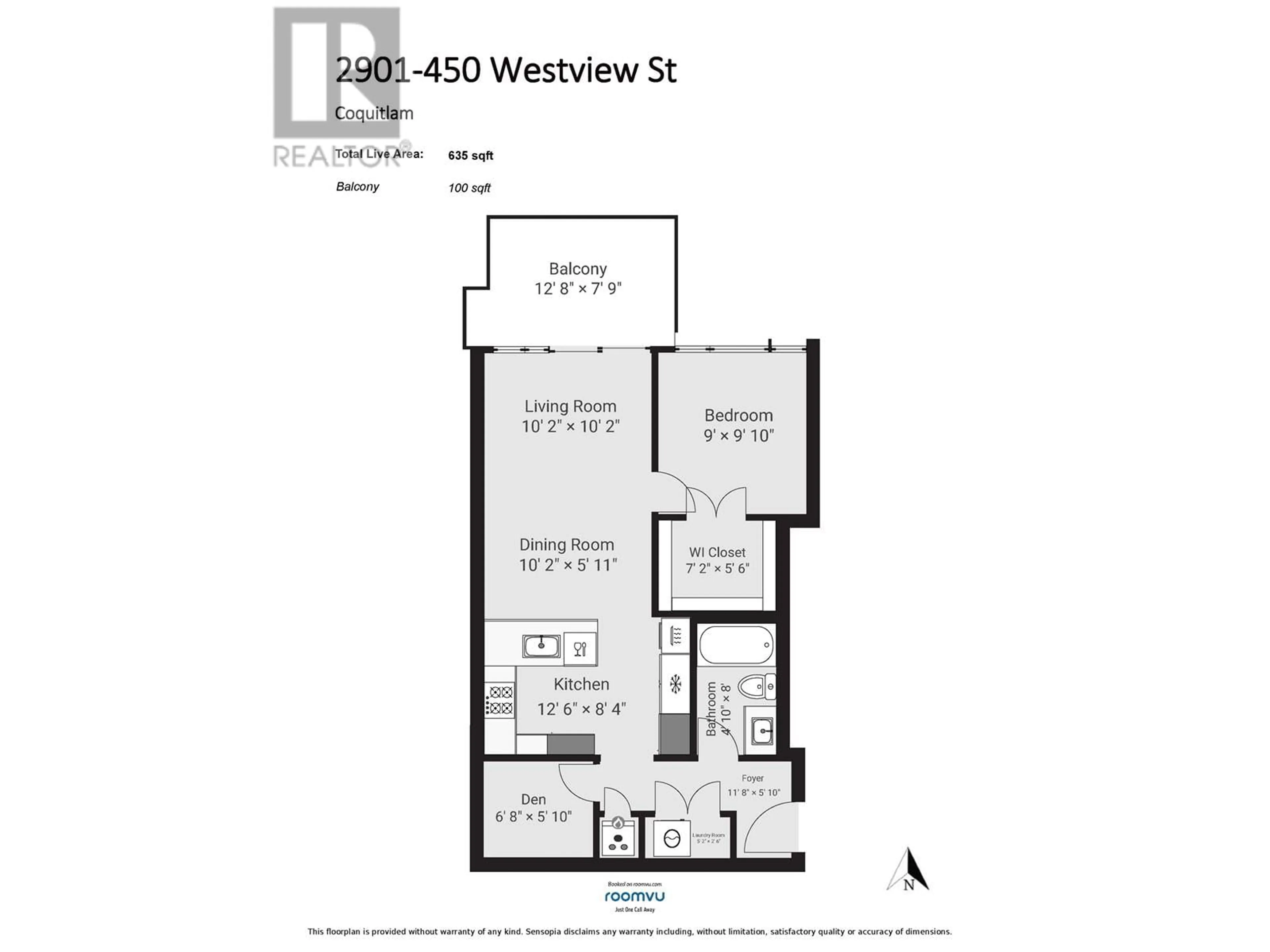 Floor plan for 2901 450 WESTVIEW STREET, Coquitlam British Columbia V3K0G3