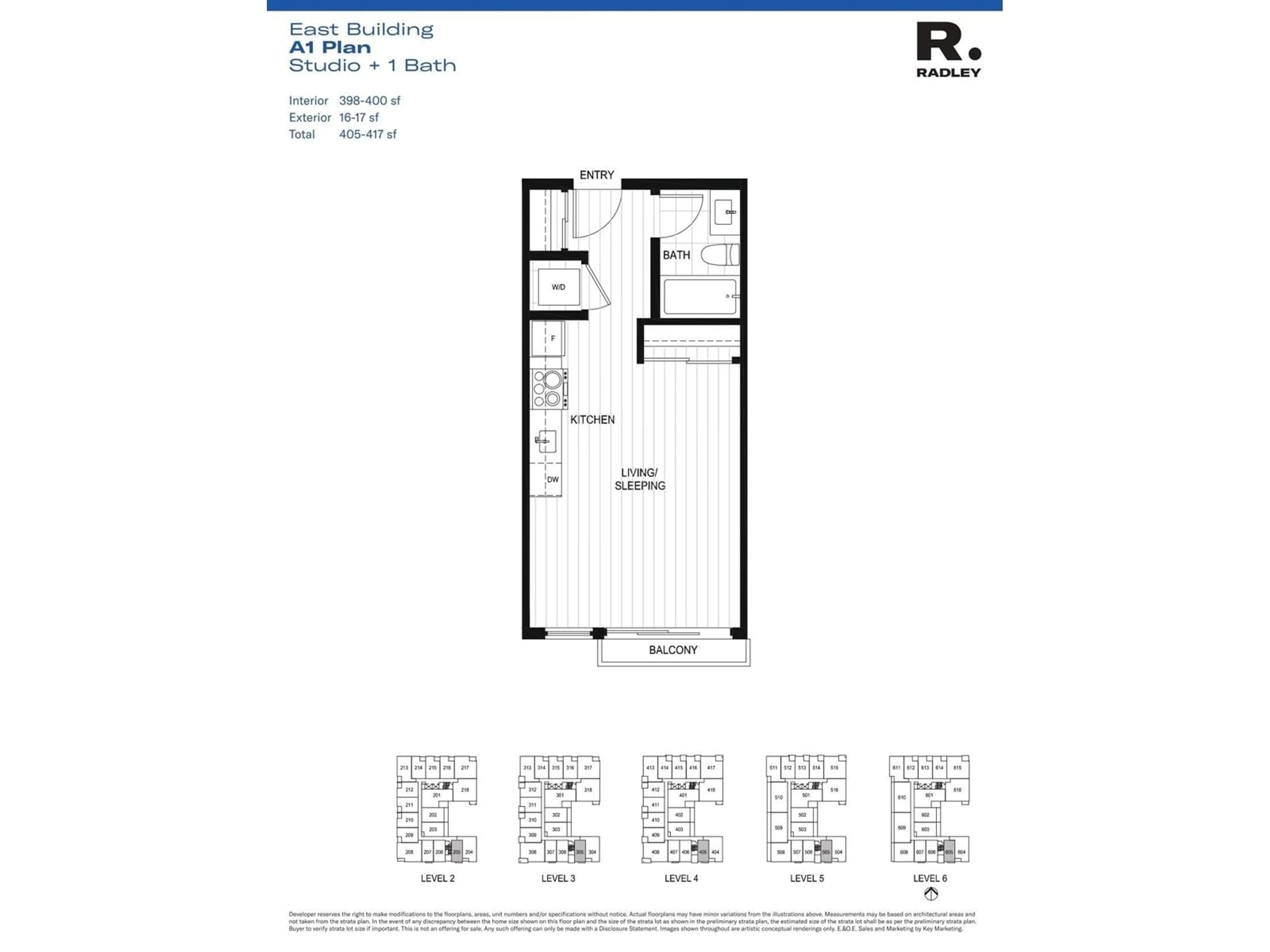 Floor plan for E605 13838 108 AVENUE, Surrey British Columbia V0V0V0