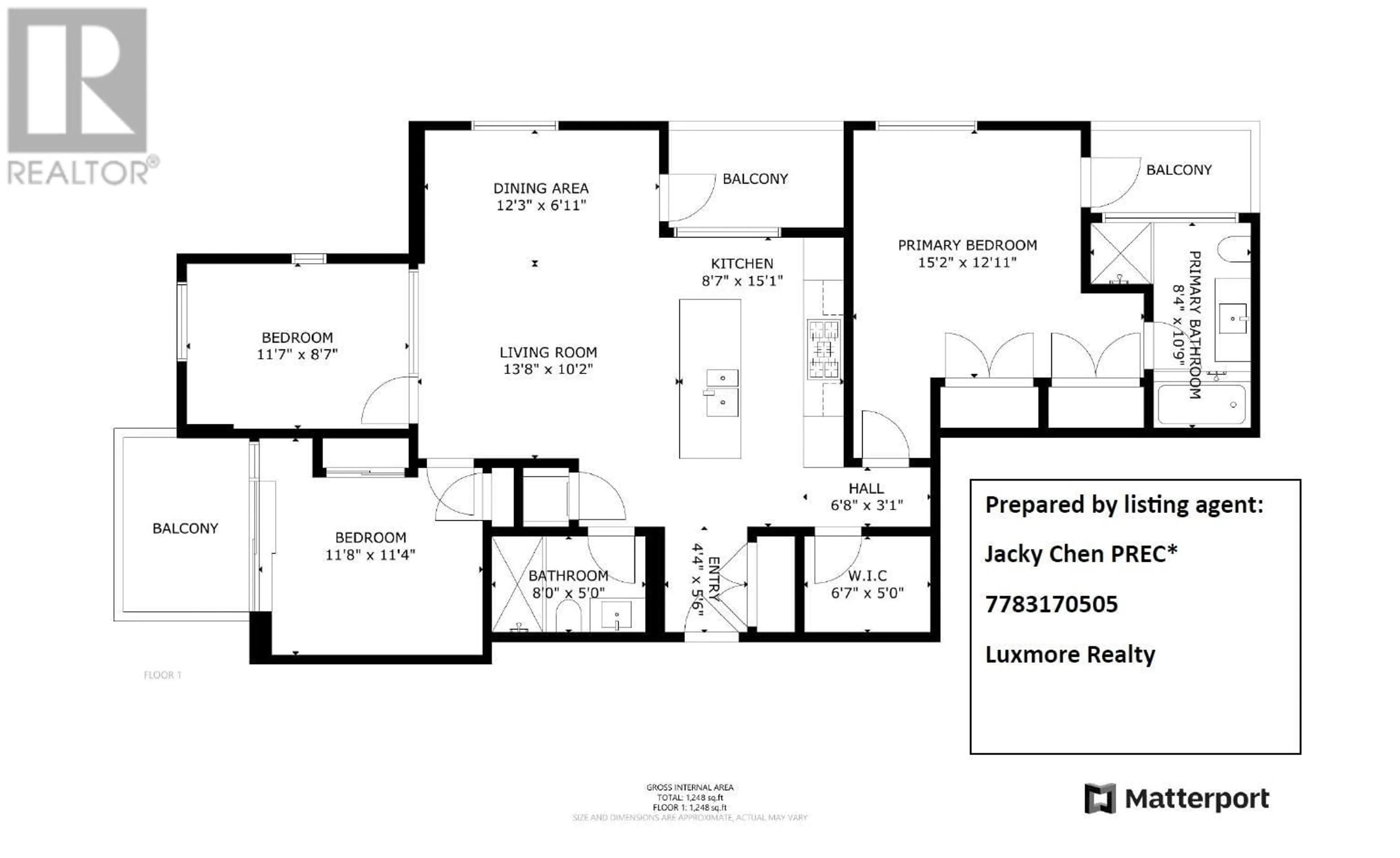 Floor plan for 310 1571 W 57TH AVENUE, Vancouver British Columbia V6P0H7