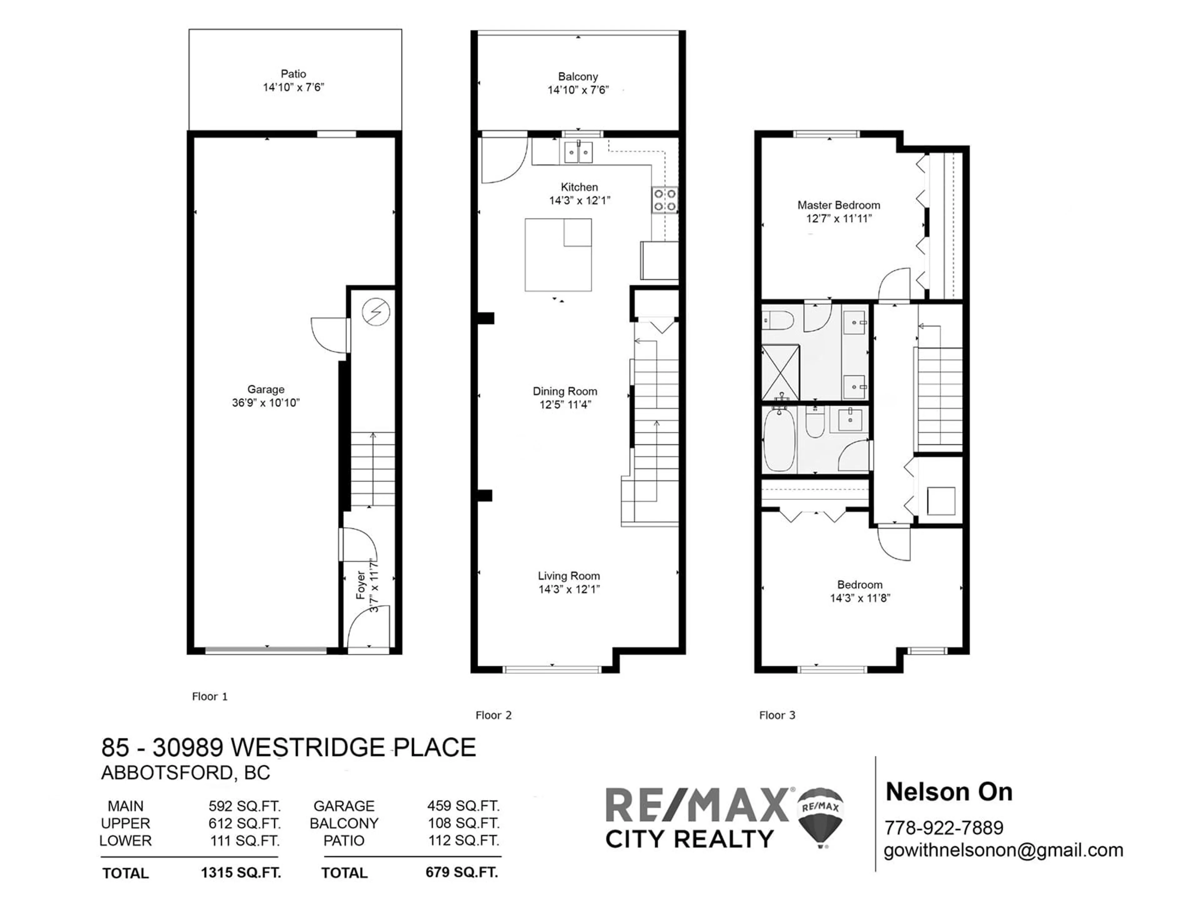 Floor plan for 85 30989 WESTRIDGE PLACE, Abbotsford British Columbia V2T0E7