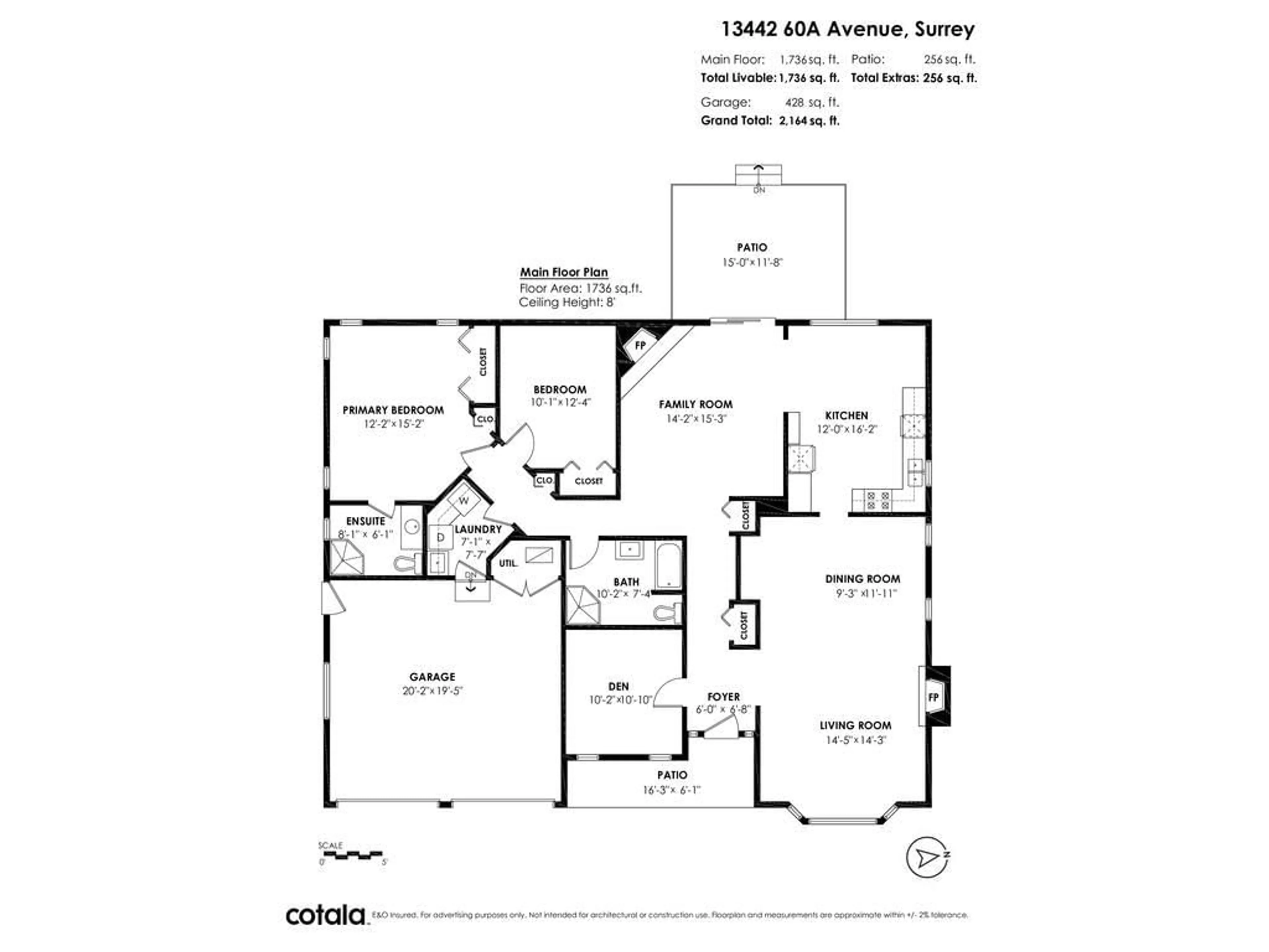 Floor plan for 13442 60A AVENUE, Surrey British Columbia V3X1M1