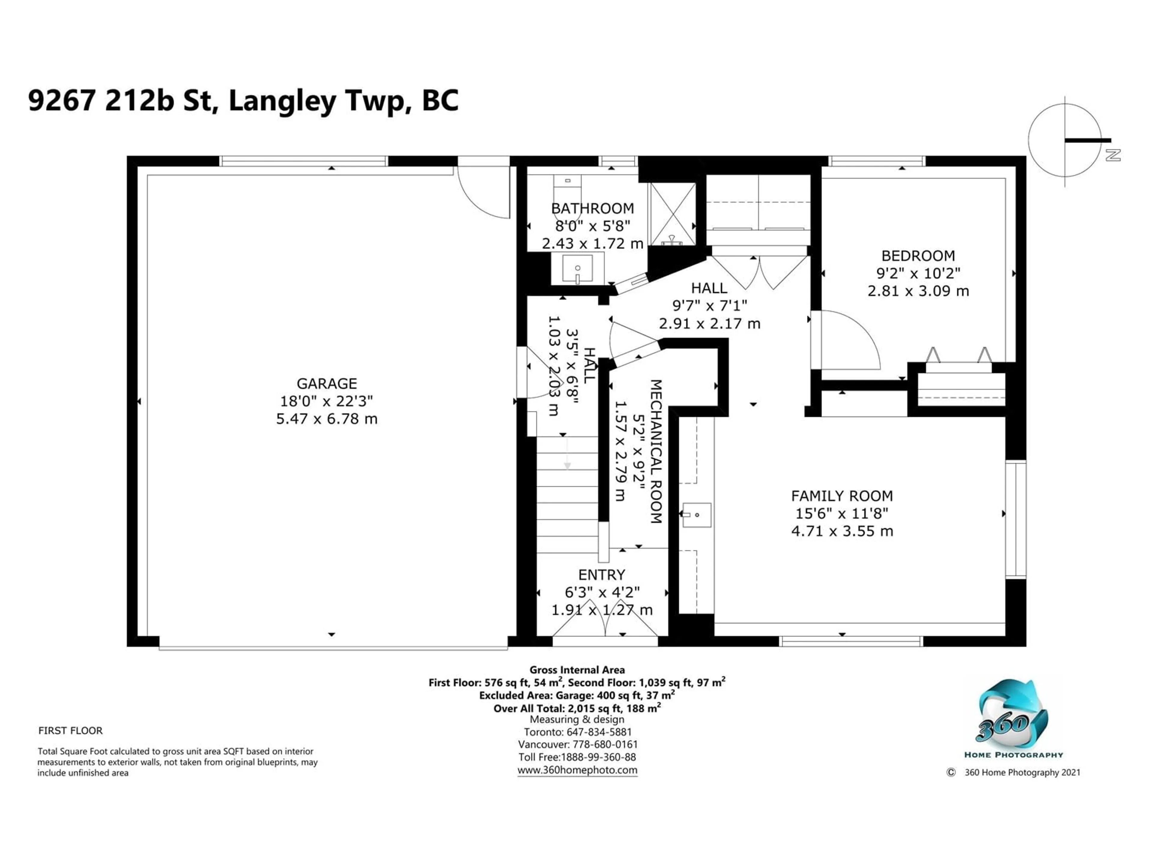 Floor plan for 9267 212B STREET, Langley British Columbia V1M1K9