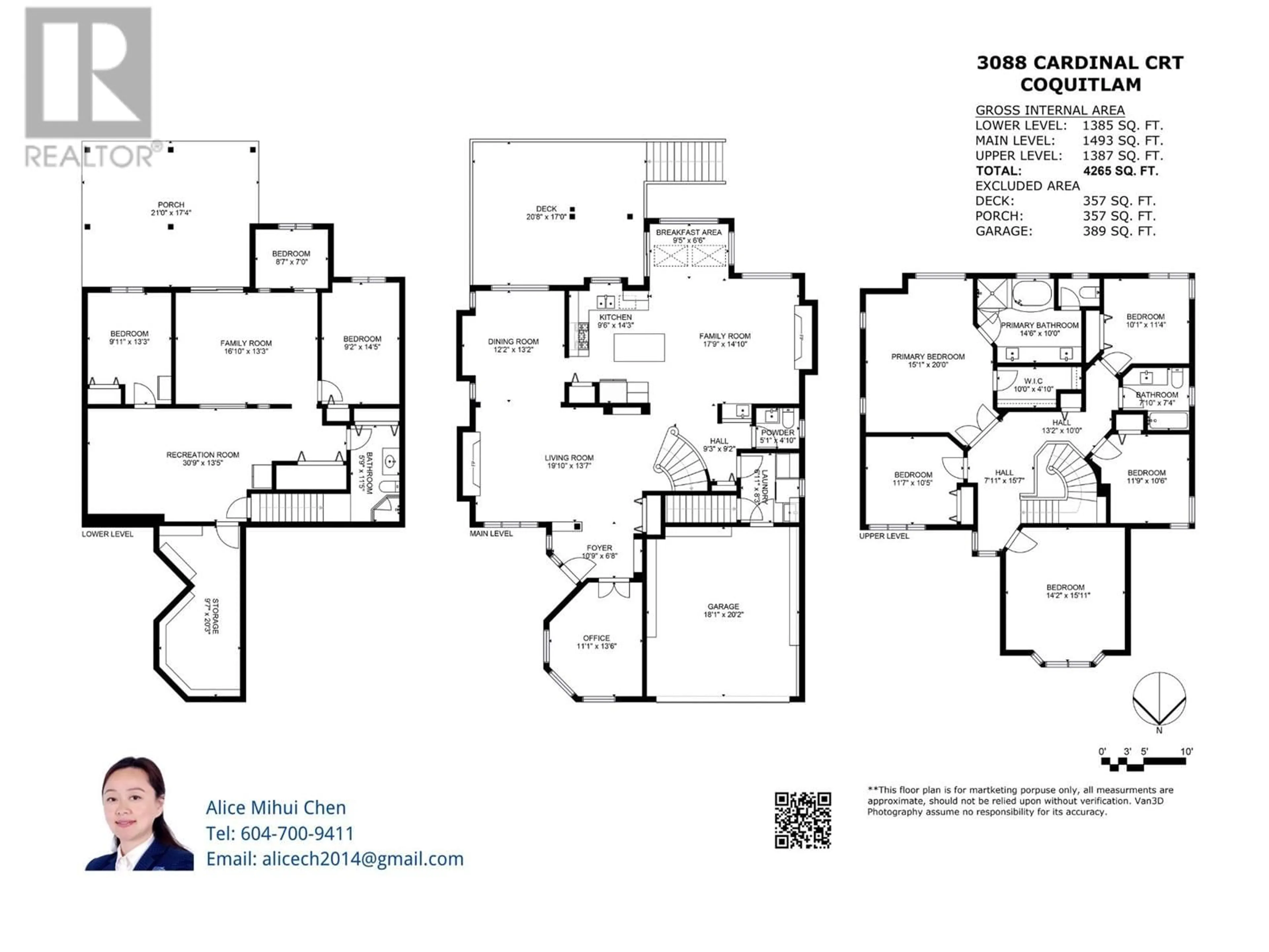 Floor plan for 3088 CARDINAL COURT, Coquitlam British Columbia V3E3C4