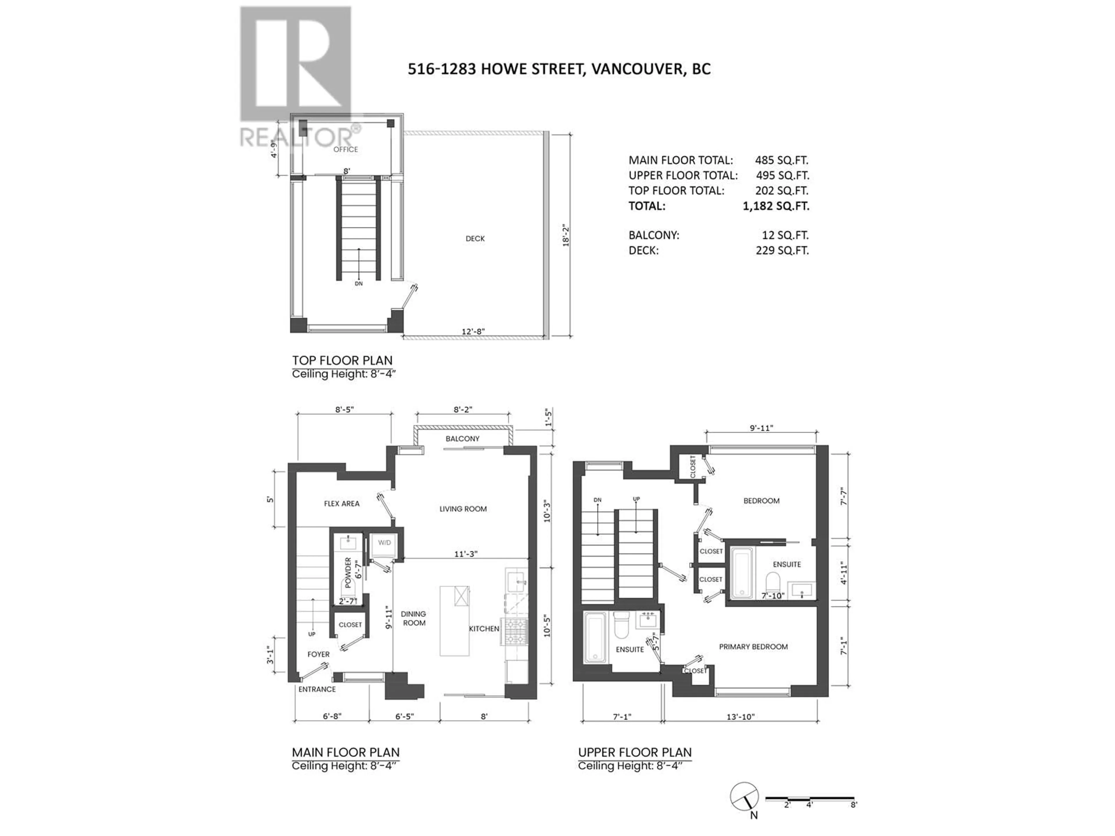 Floor plan for 516 1283 HOWE STREET, Vancouver British Columbia V6Z0E3