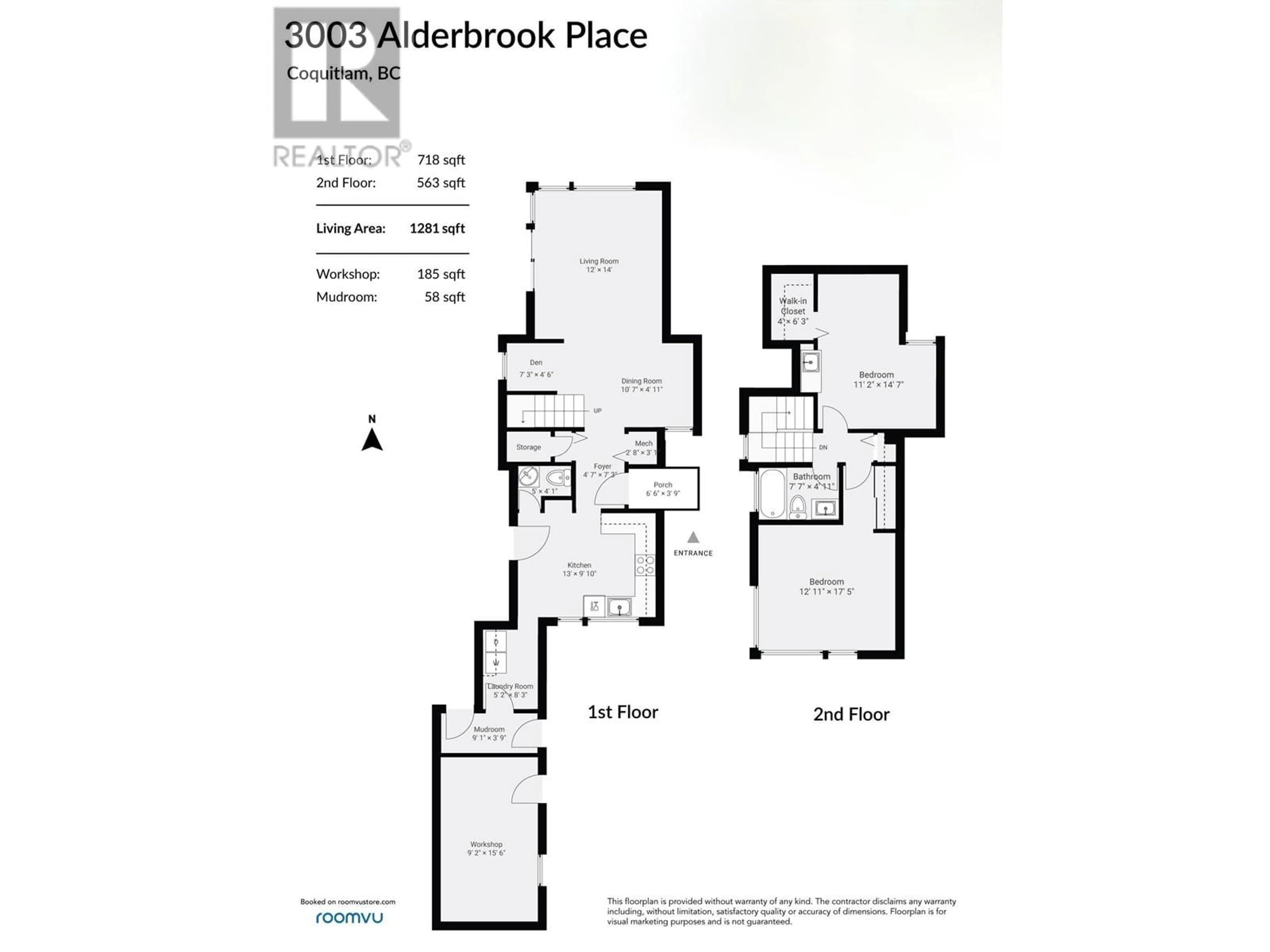 Floor plan for 3003 ALDERBROOK PLACE, Coquitlam British Columbia V3C4B5