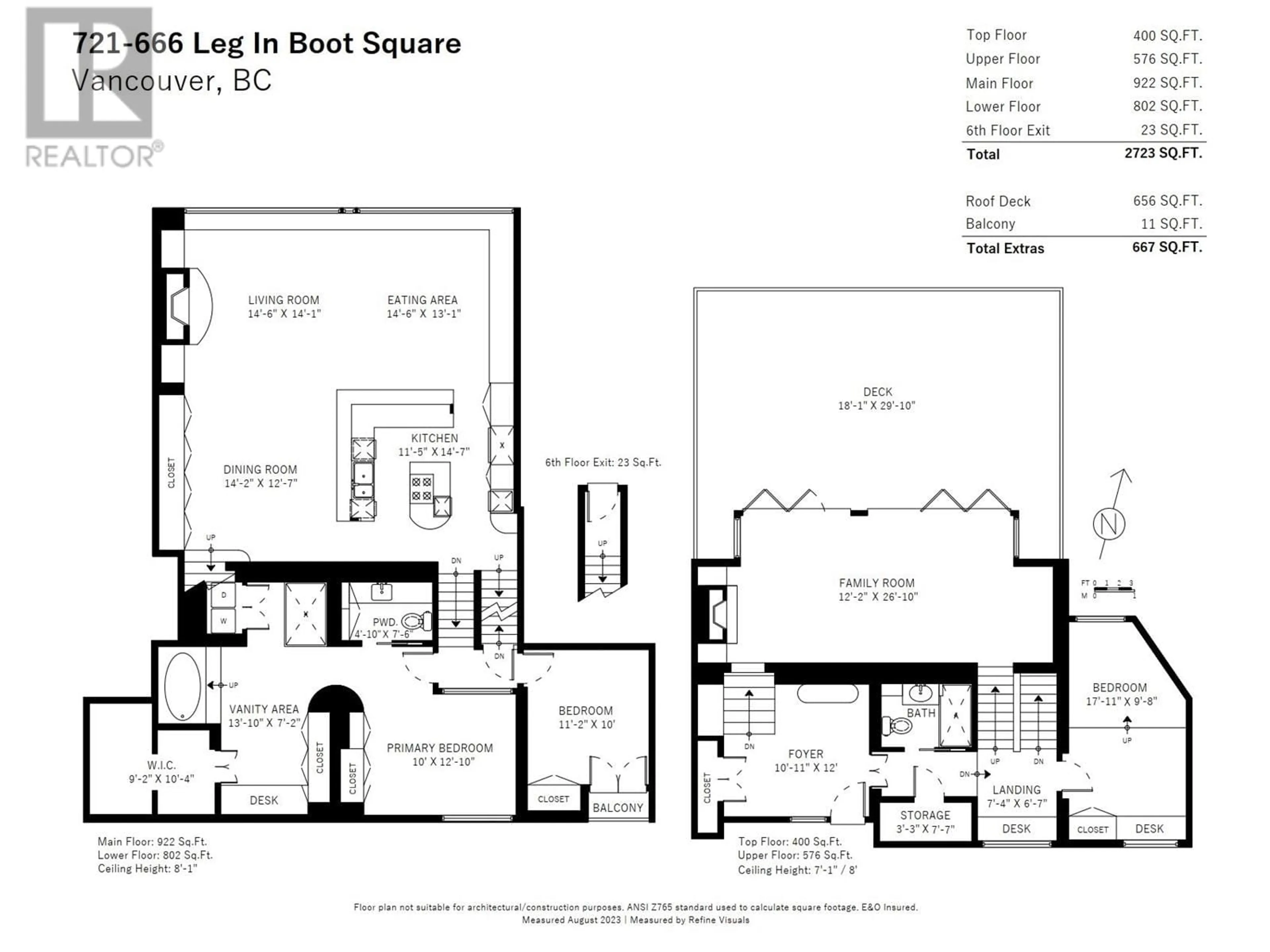 Floor plan for 721 666 LEG IN BOOT SQUARE, Vancouver British Columbia V5Z4B3