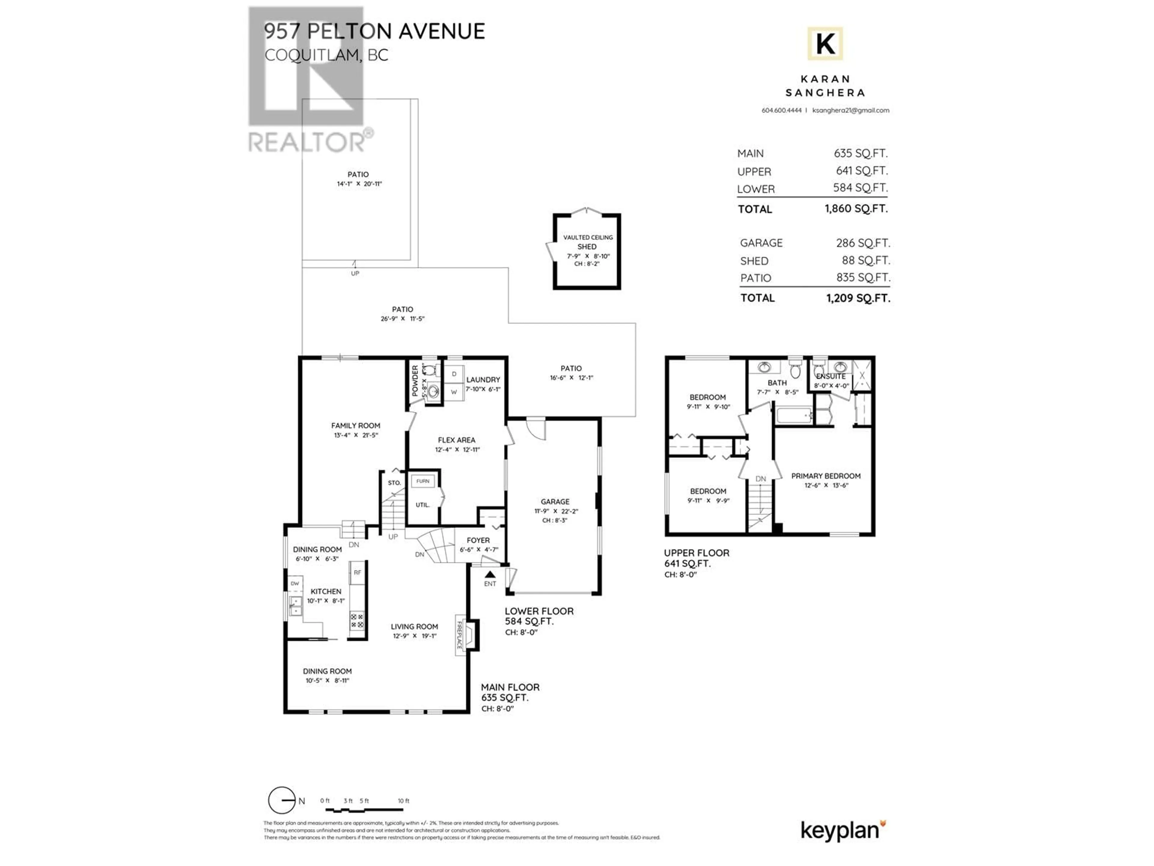 Floor plan for 957 PELTON AVENUE, Coquitlam British Columbia V3J2J3