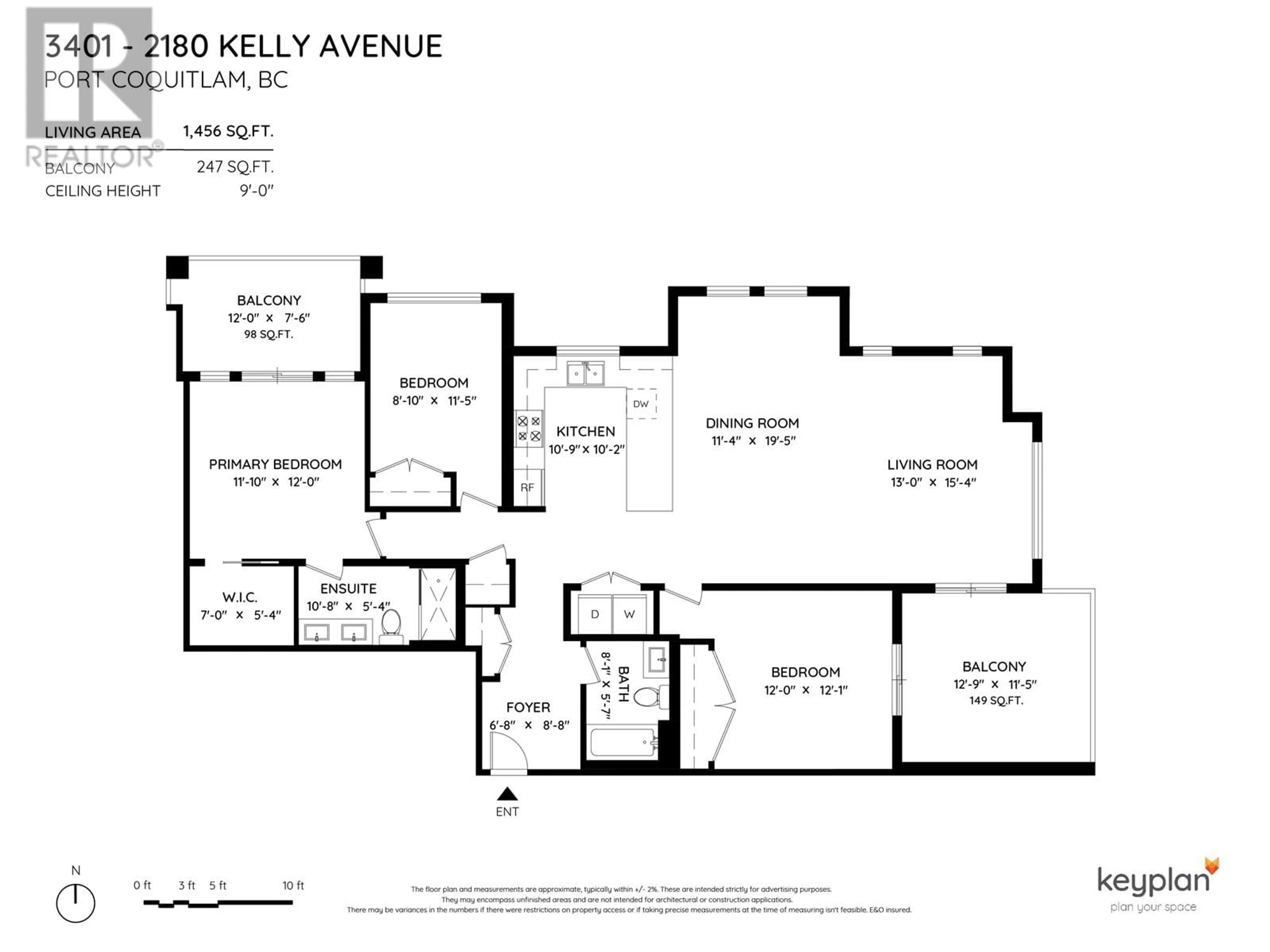 Floor plan for 3401 2180 KELLY AVENUE, Port Coquitlam British Columbia V3C0S4