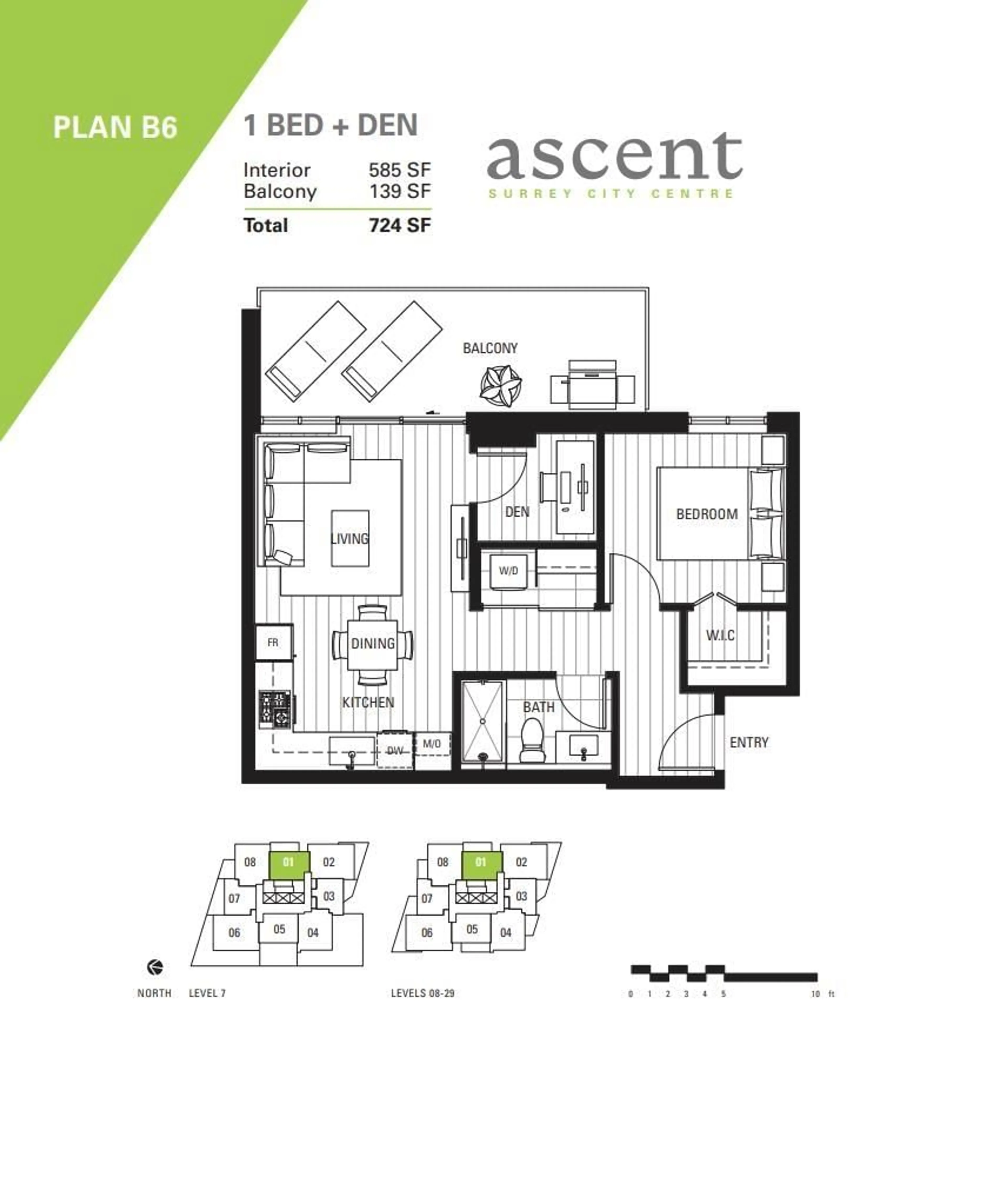 Floor plan for 1401 10428 WHALLEY BOULEVARD, Surrey British Columbia V3T1W6