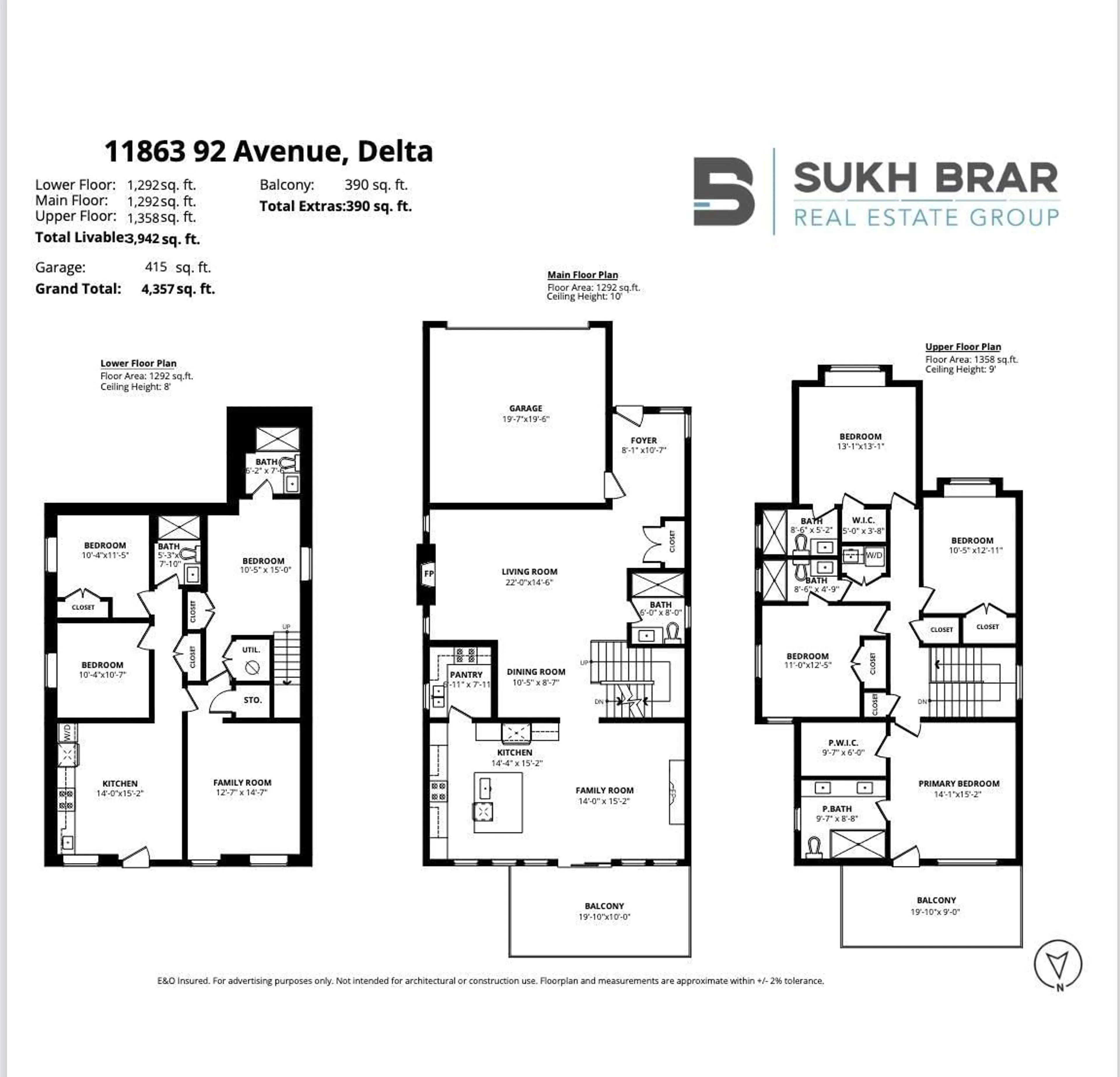 Floor plan for 11863 92 AVENUE, Delta British Columbia V4C3L5