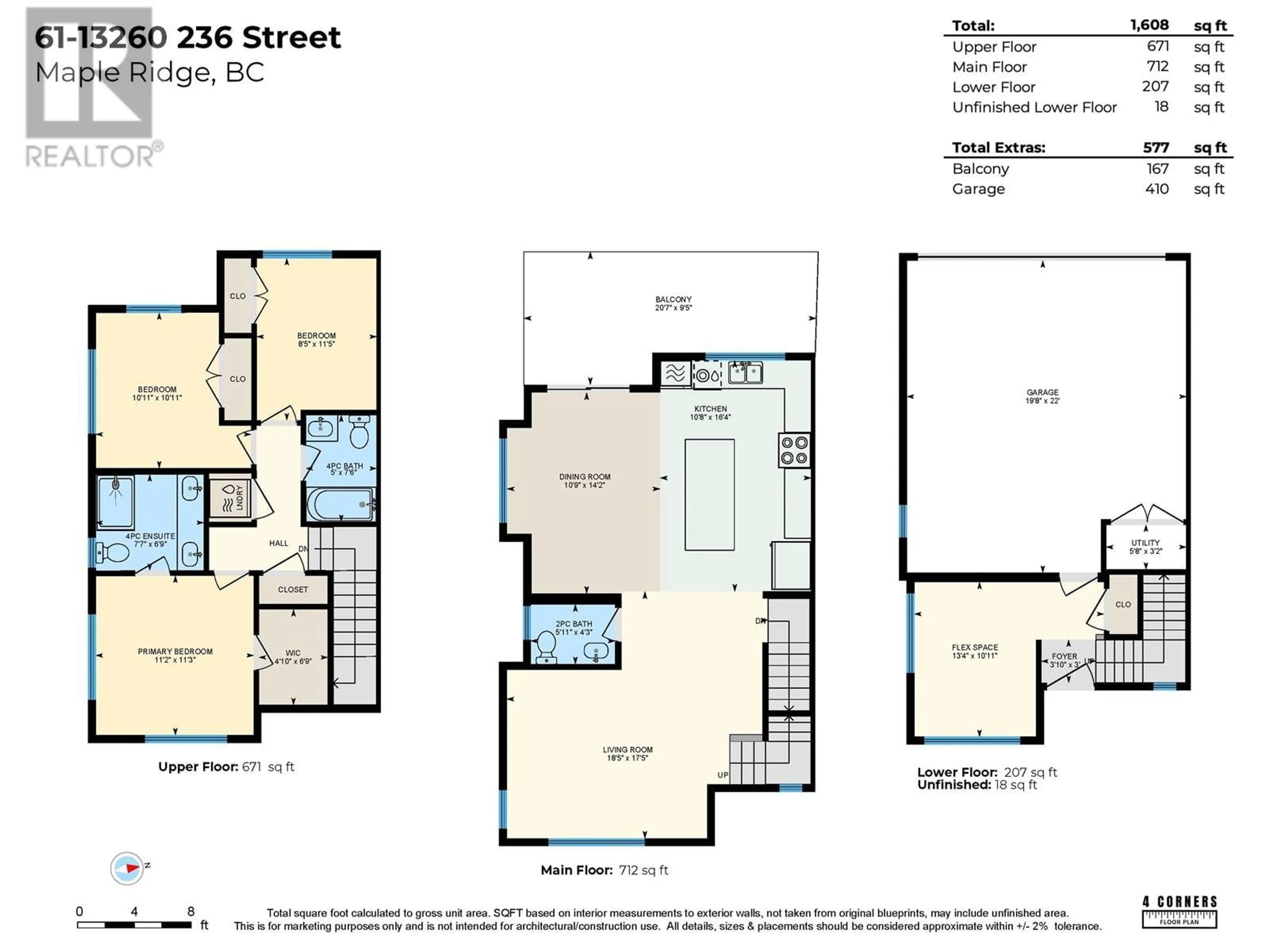 Floor plan for 61 13260 236 STREET, Maple Ridge British Columbia V4R0G6