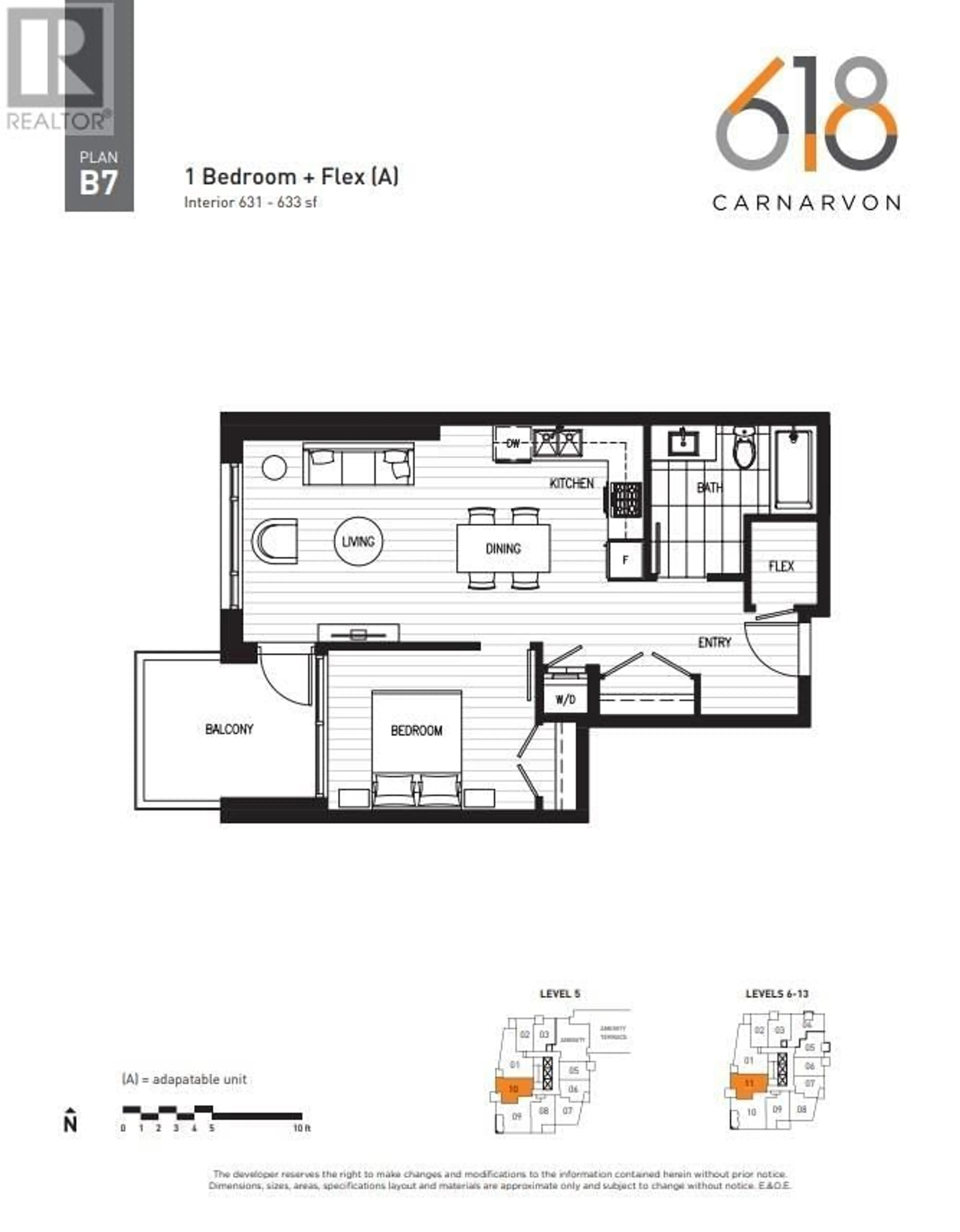 Floor plan for 1011 618 CARNARVON STREET, New Westminster British Columbia V4A6X3