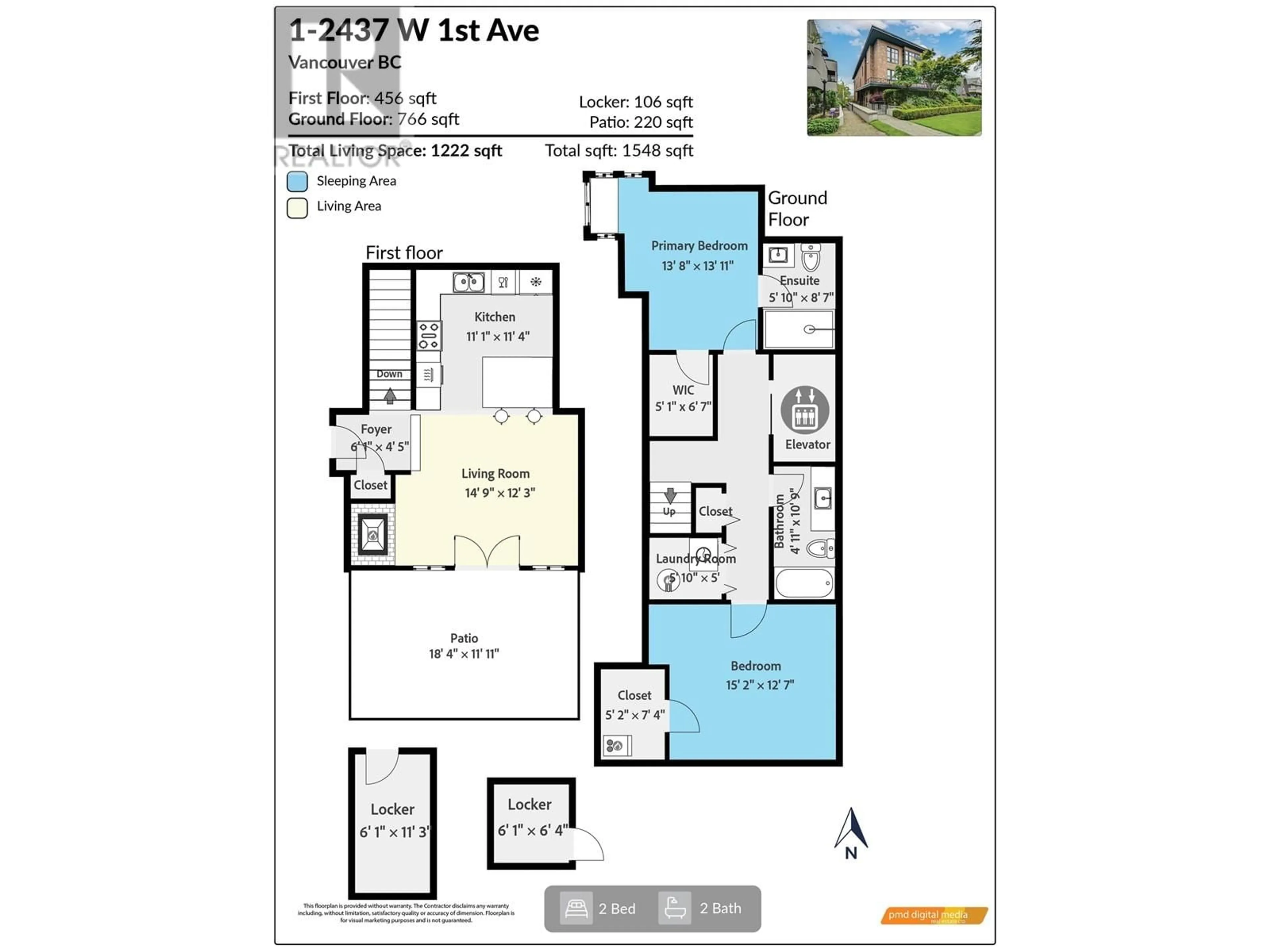 Floor plan for 1 2437 W 1ST AVENUE, Vancouver British Columbia V6K1G5