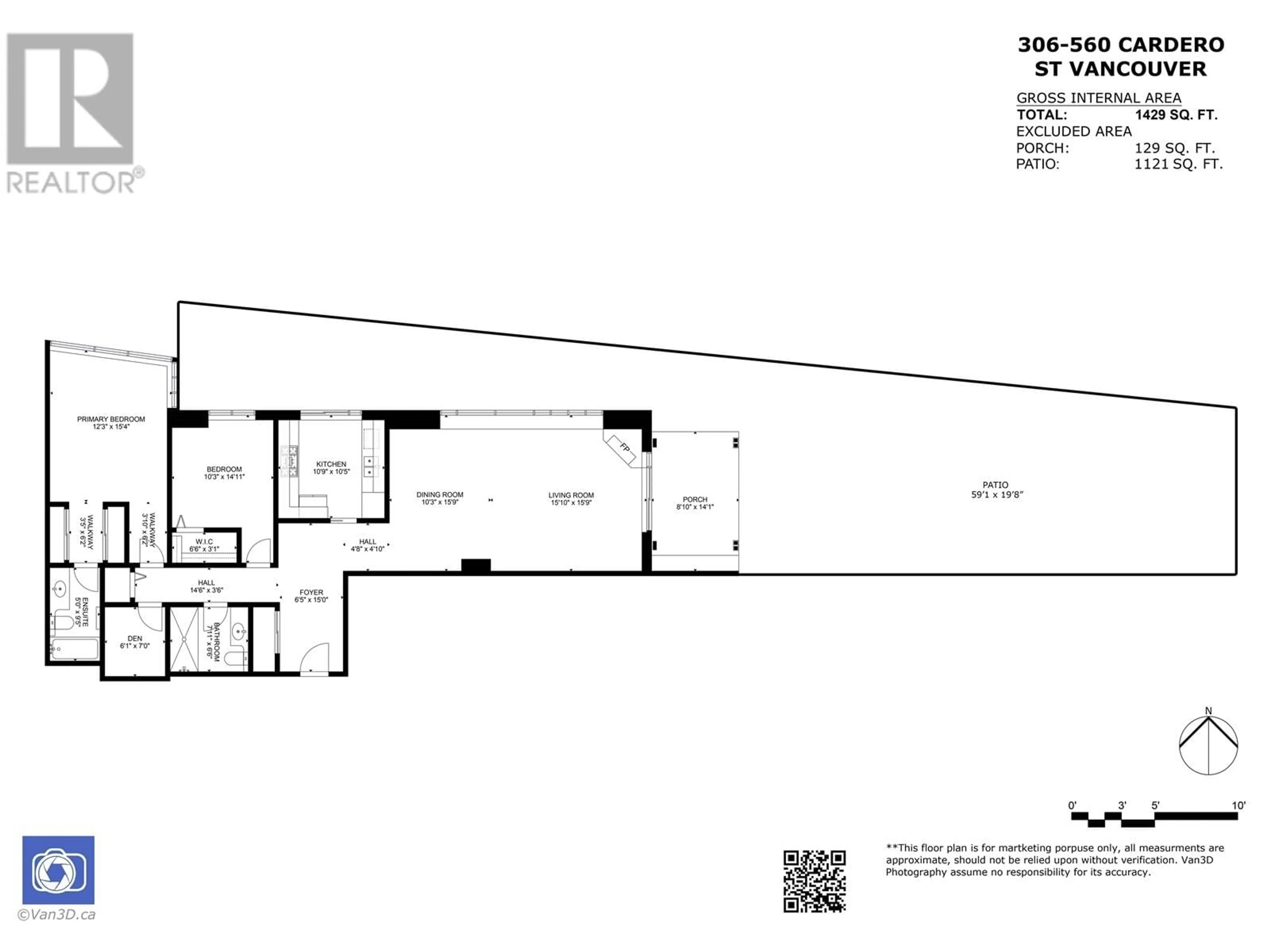 Floor plan for 306 560 CARDERO STREET, Vancouver British Columbia V6G3E9