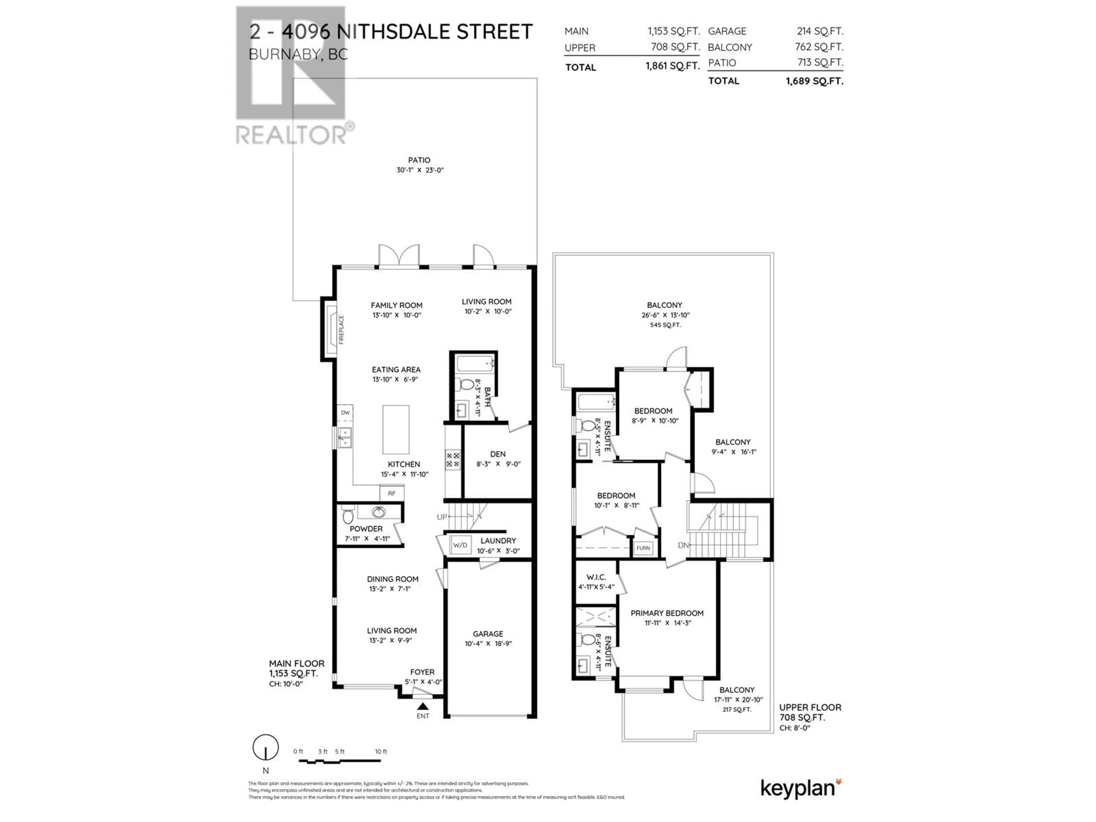 Floor plan for 2 4096 NITHSDALE STREET, Burnaby British Columbia V5G1P6