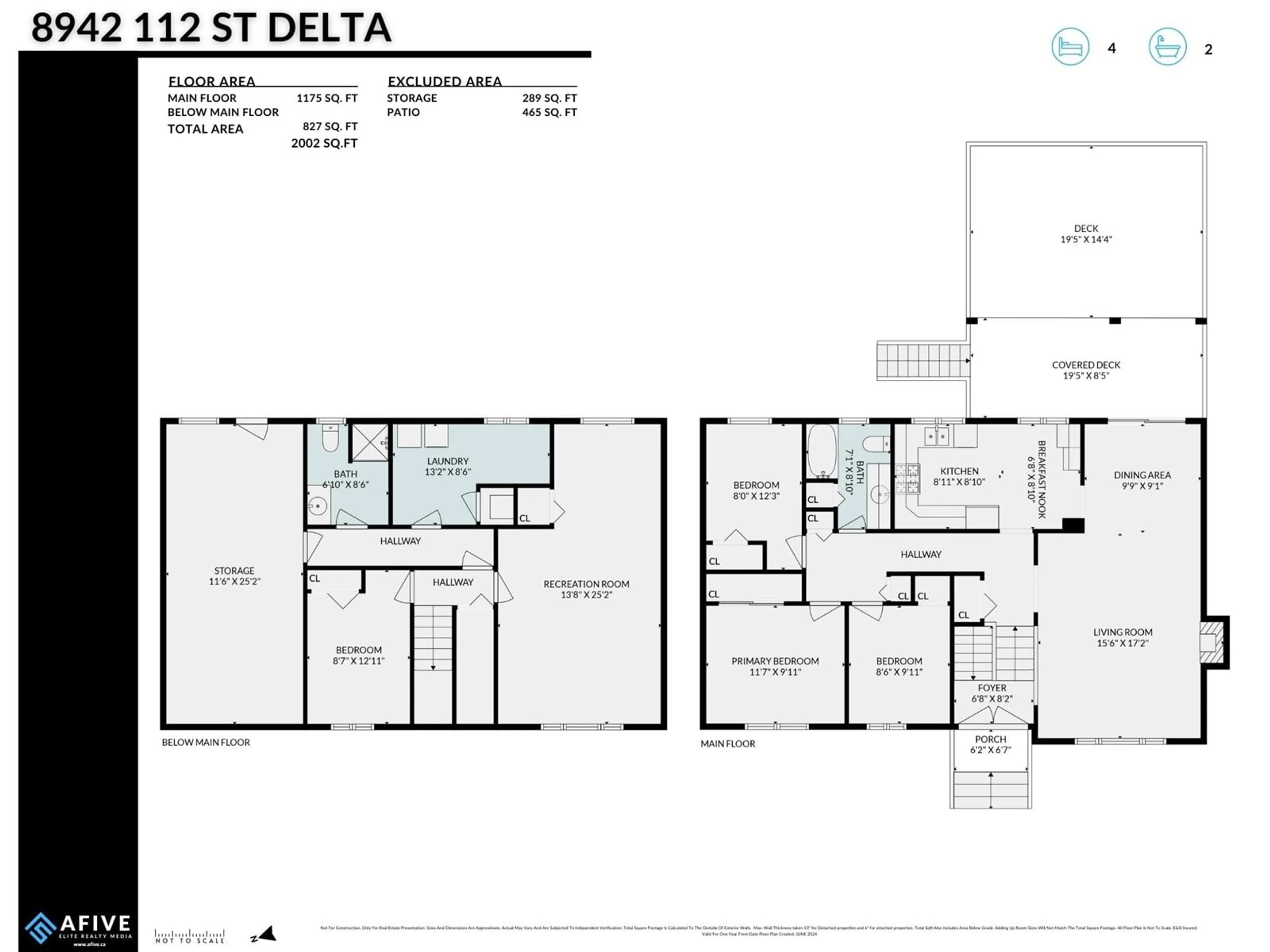 Floor plan for 8942 112 STREET, Delta British Columbia V4C4X4