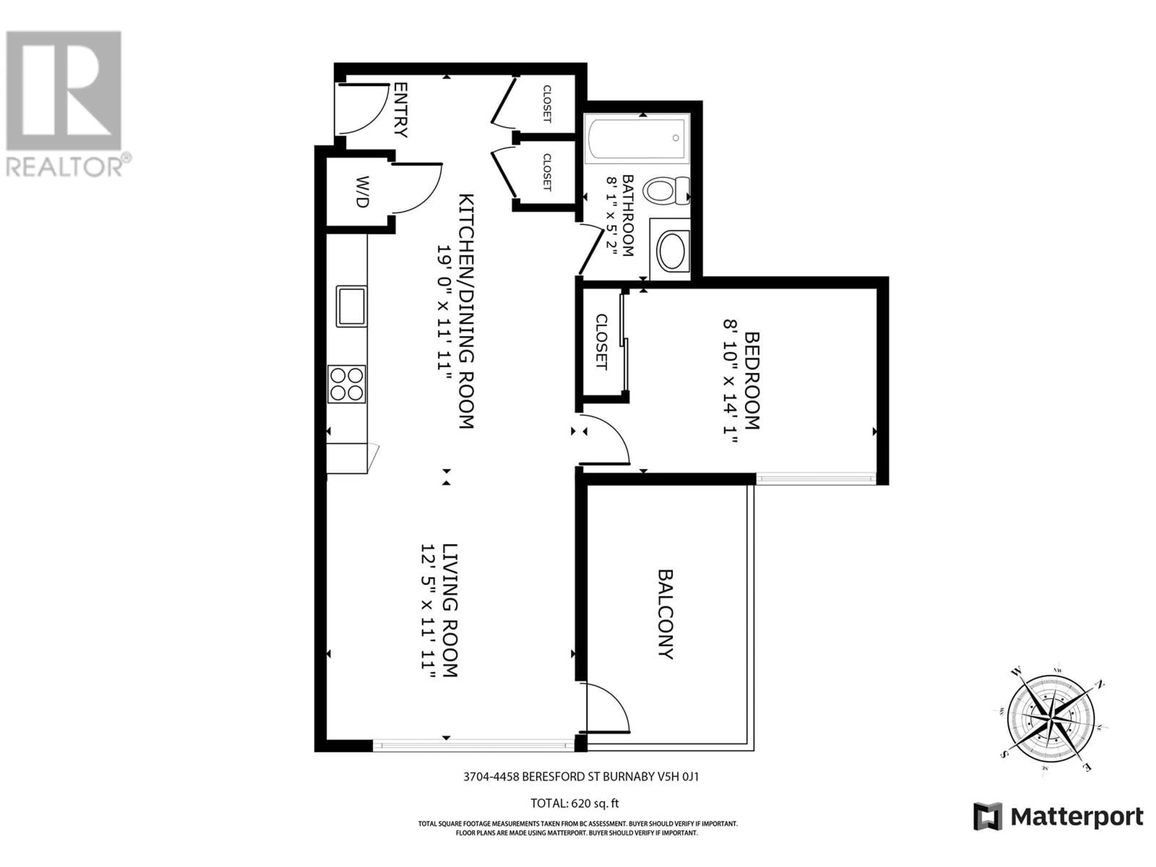 Floor plan for 3704 4458 BERESFORD STREET, Burnaby British Columbia V5H0J1