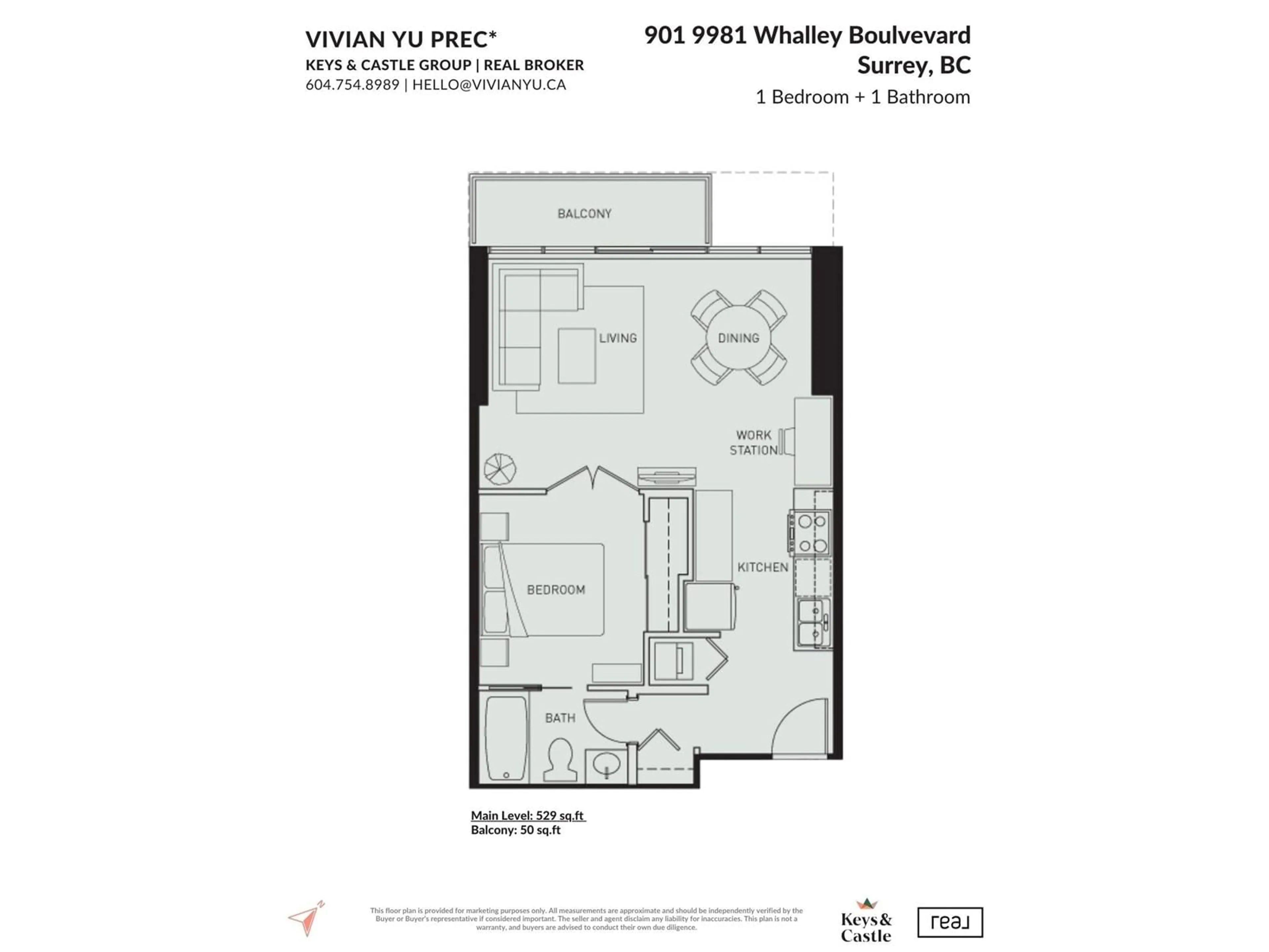 Floor plan for 901 9981 WHALLEY BOULEVARD, Surrey British Columbia V3T0G6