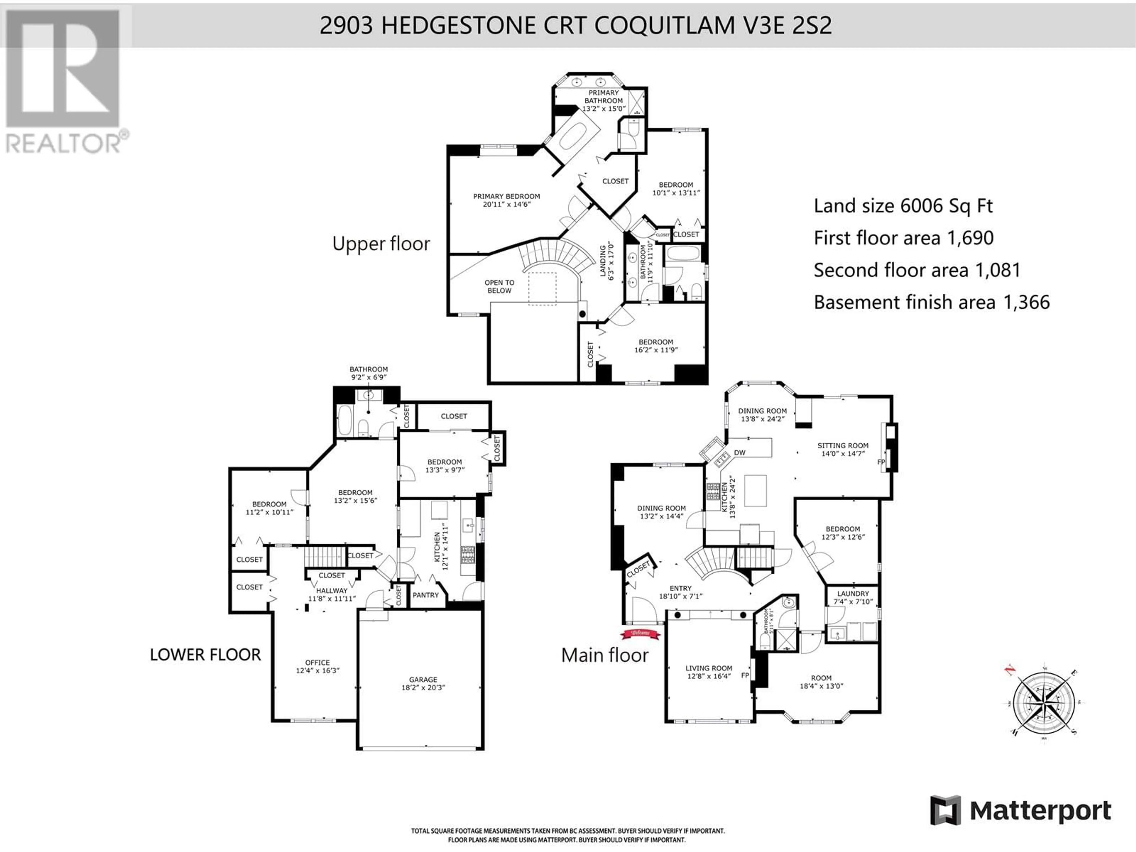 Floor plan for 2903 HEDGESTONE COURT, Coquitlam British Columbia V3E2S2