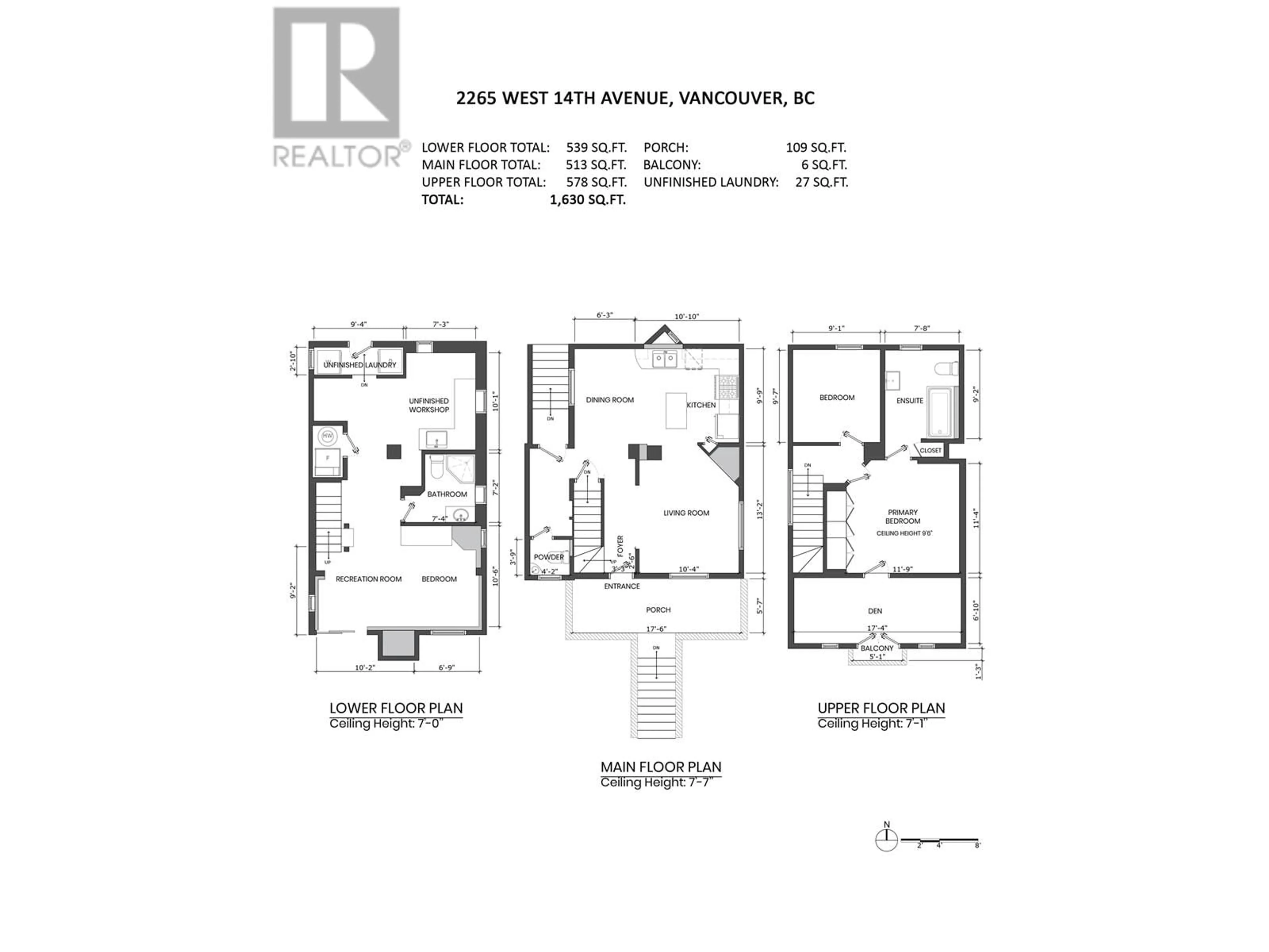 Floor plan for 2265 W 14TH AVENUE, Vancouver British Columbia V6K2V9