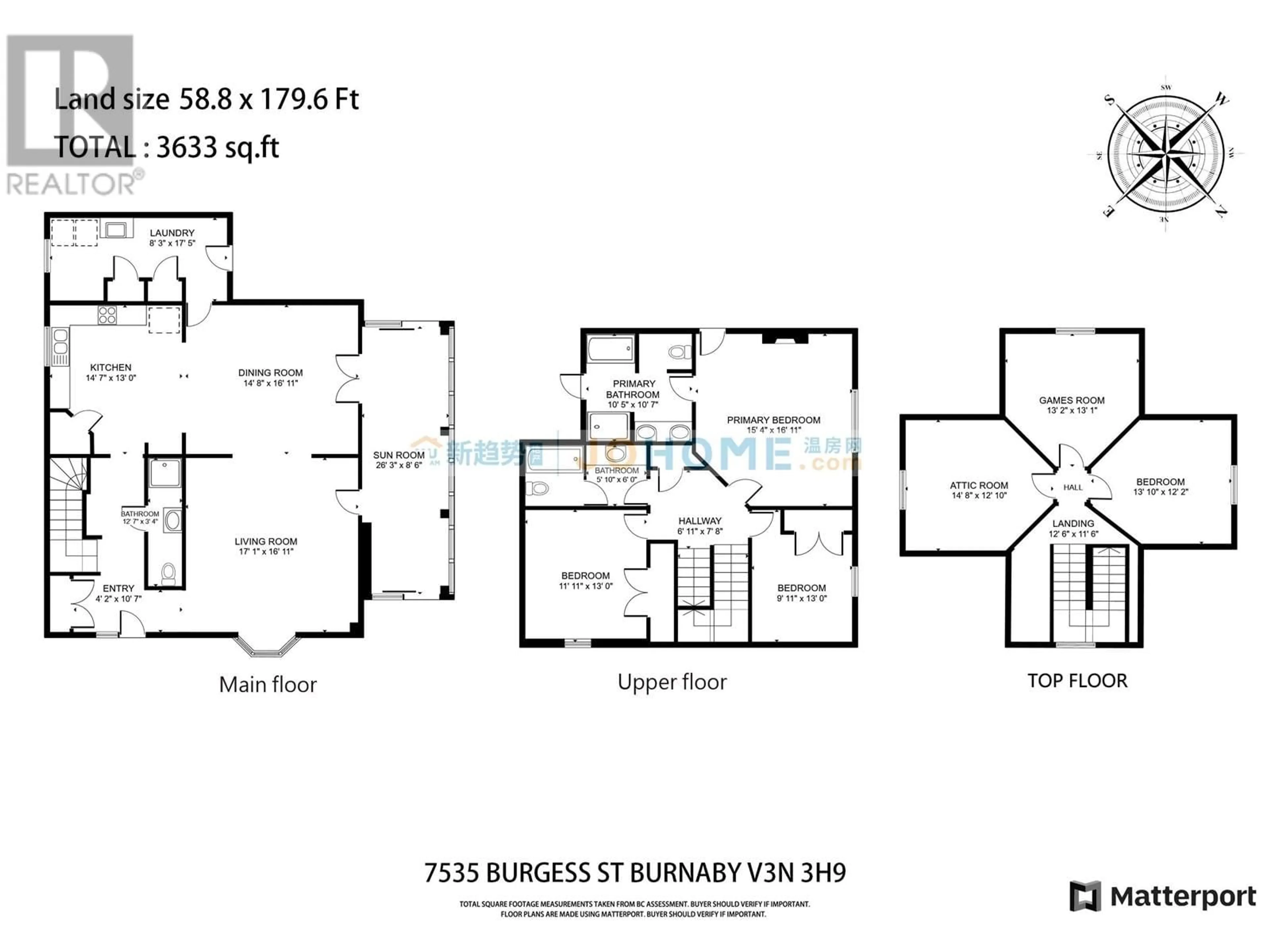 Floor plan for 7535 BURGESS STREET, Burnaby British Columbia V3N3H9