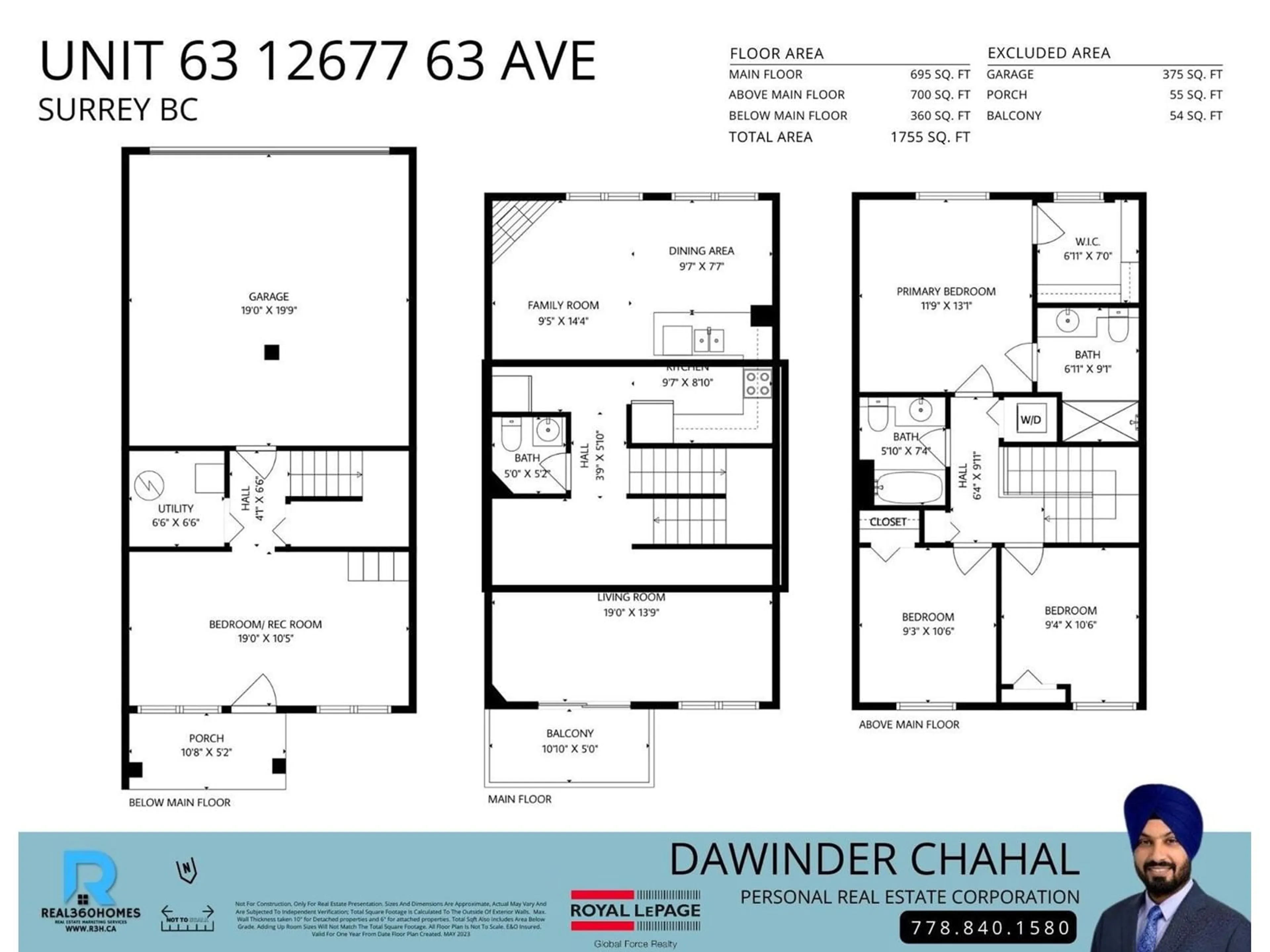 Floor plan for 63 12677 63 AVENUE, Surrey British Columbia V3X3T3