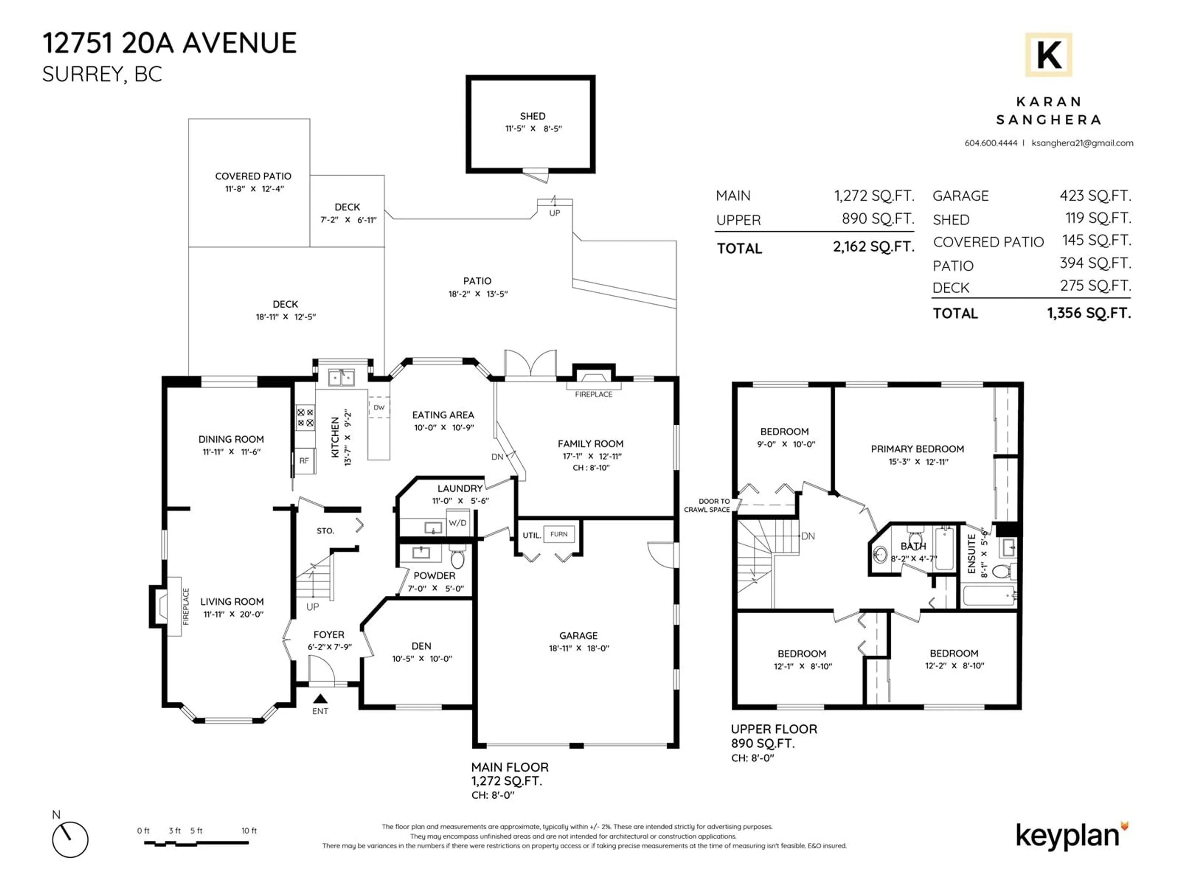 Floor plan for 12751 20A AVENUE, Surrey British Columbia V4A7R6