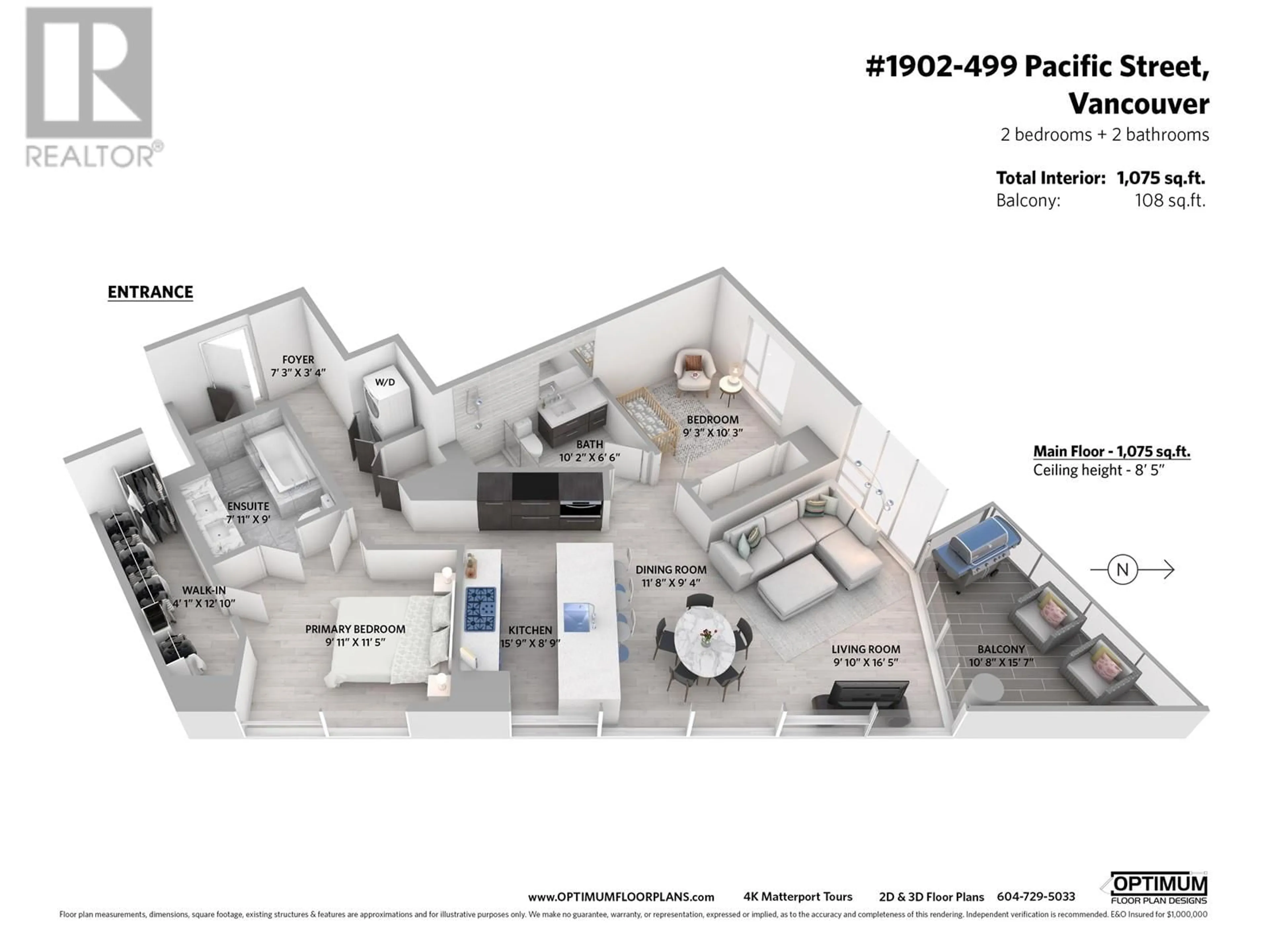 Floor plan for 1902 499 PACIFIC STREET, Vancouver British Columbia V6B0N4