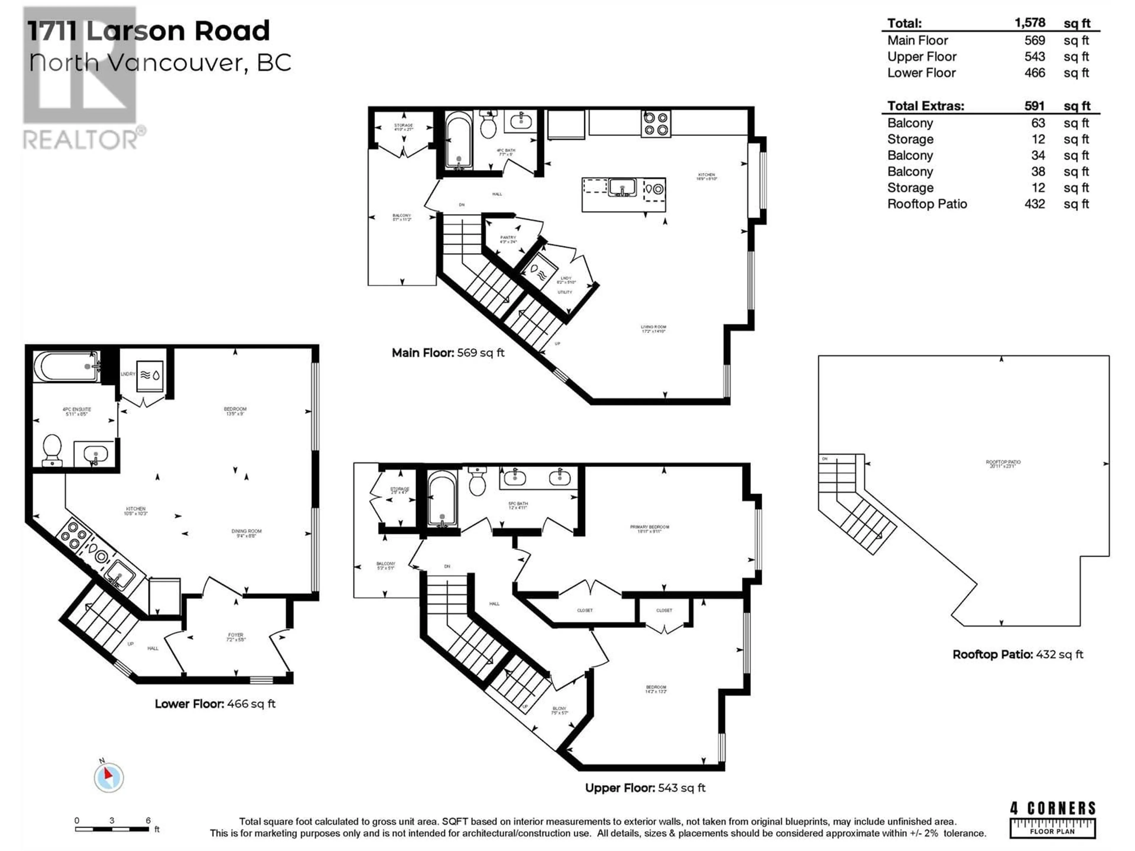 Floor plan for 1711 LARSON ROAD, North Vancouver British Columbia V7M2Z4