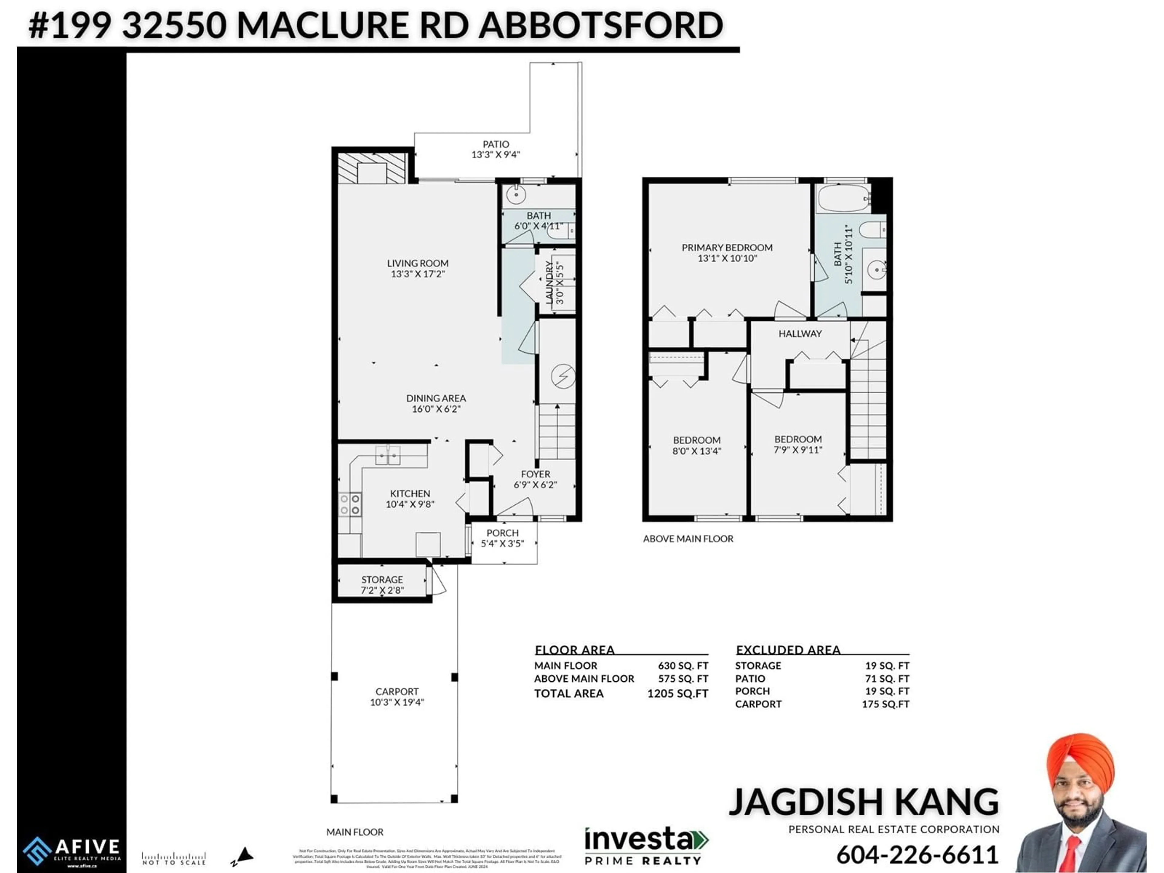 Floor plan for 199 32550 MACLURE ROAD, Abbotsford British Columbia V2T4N3